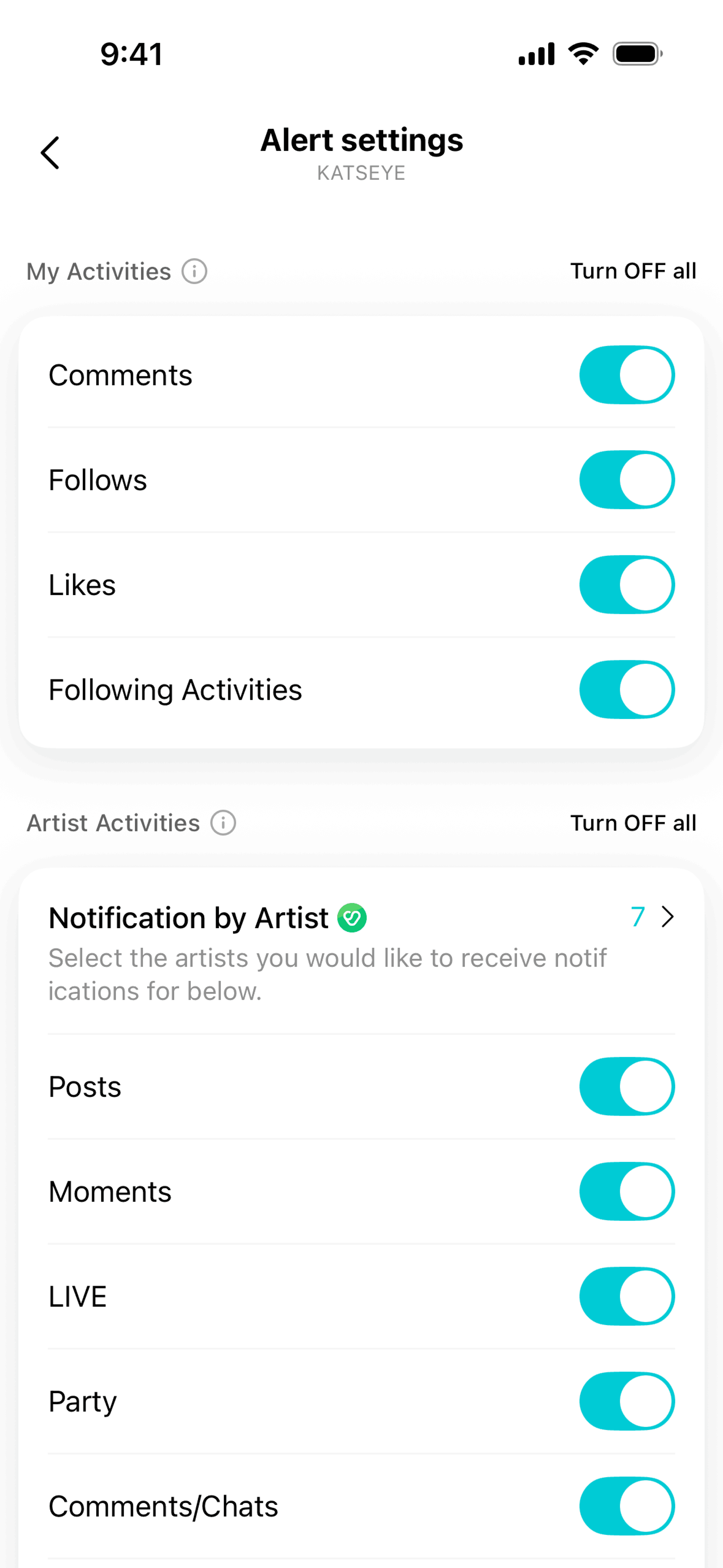 Weverse iOS Social Networking interface screenshot 12