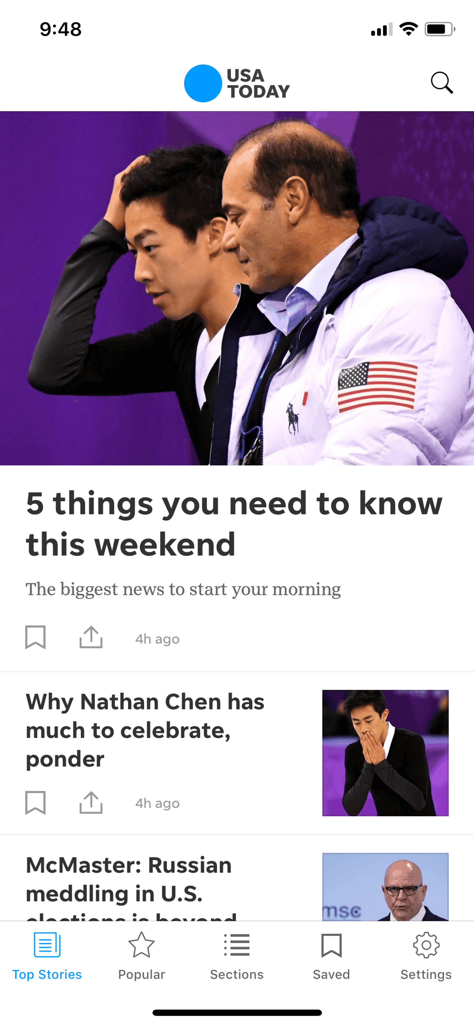 USA TODAY iOS News interface screenshot 9