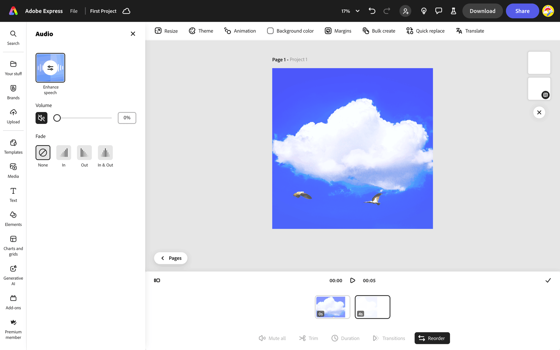 Adobe Express Web AI interface screenshot 6
