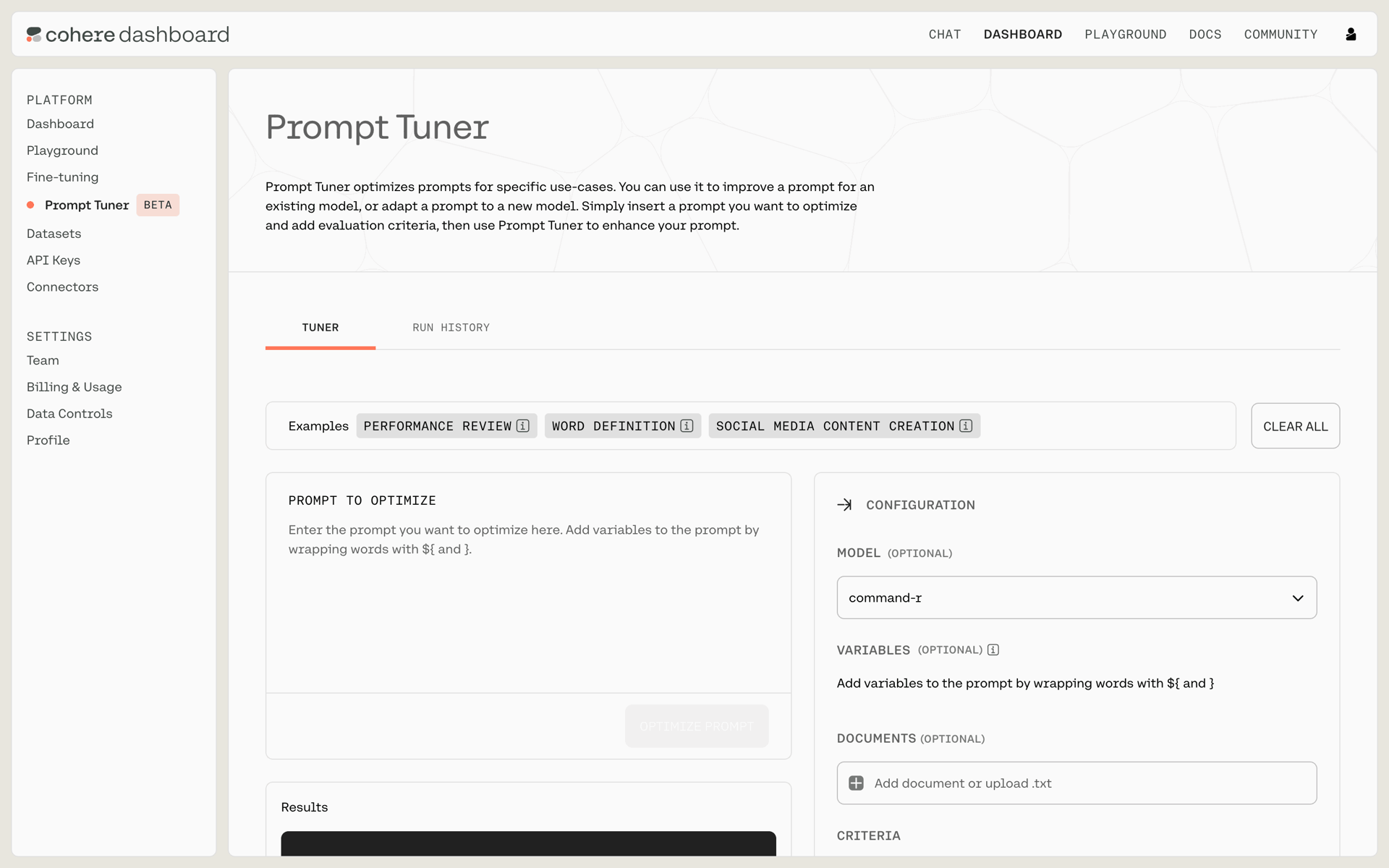 Cohere Web AI interface screenshot 14