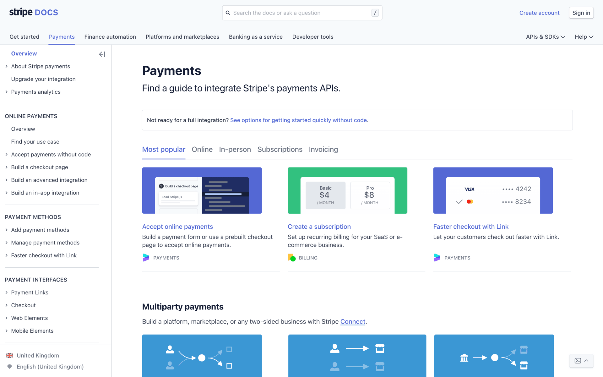 Stripe Web Business interface screenshot 5