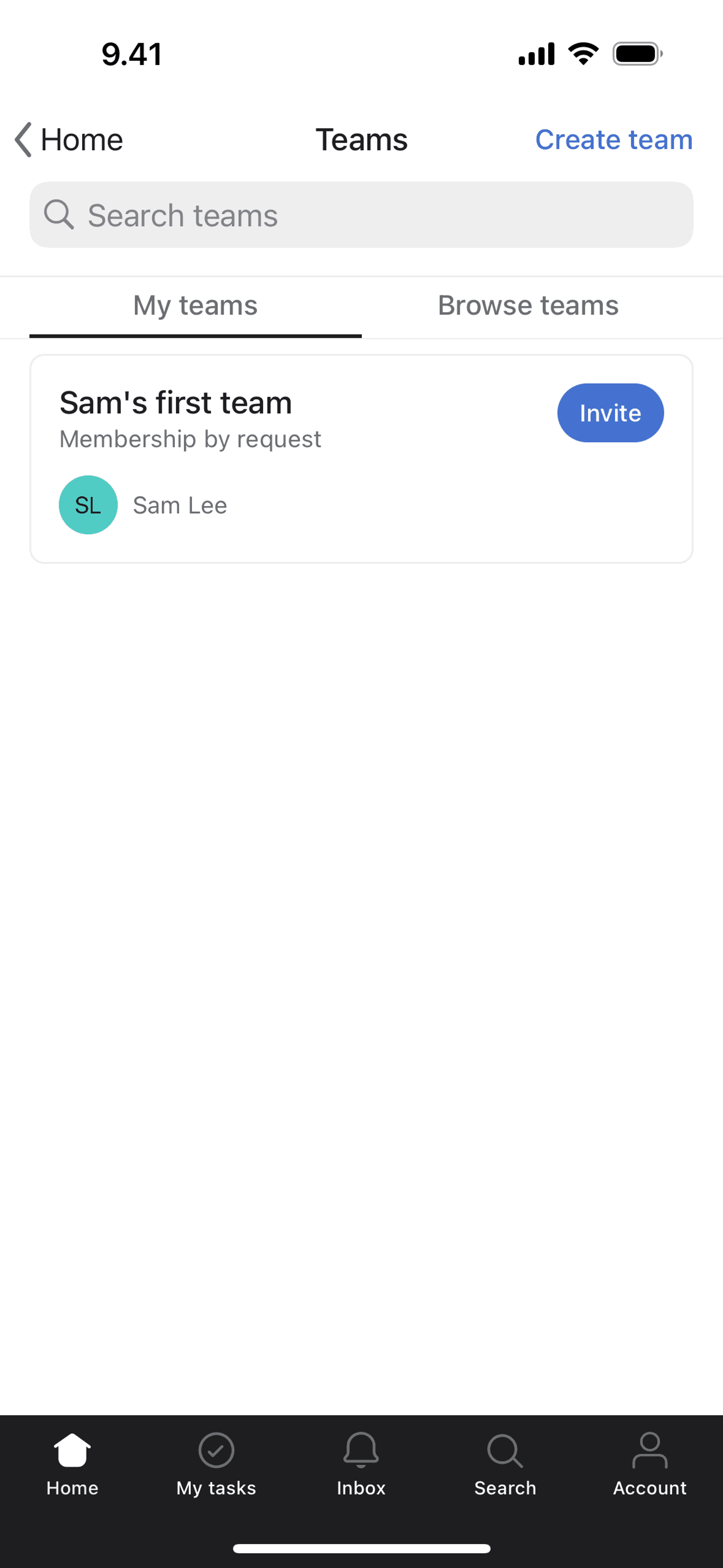 Asana iOS Business interface screenshot 4