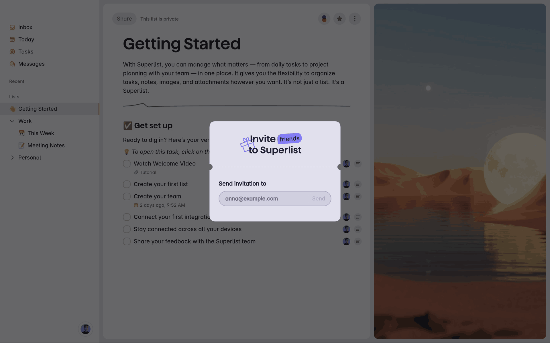 Superlist Web Productivity interface screenshot 16