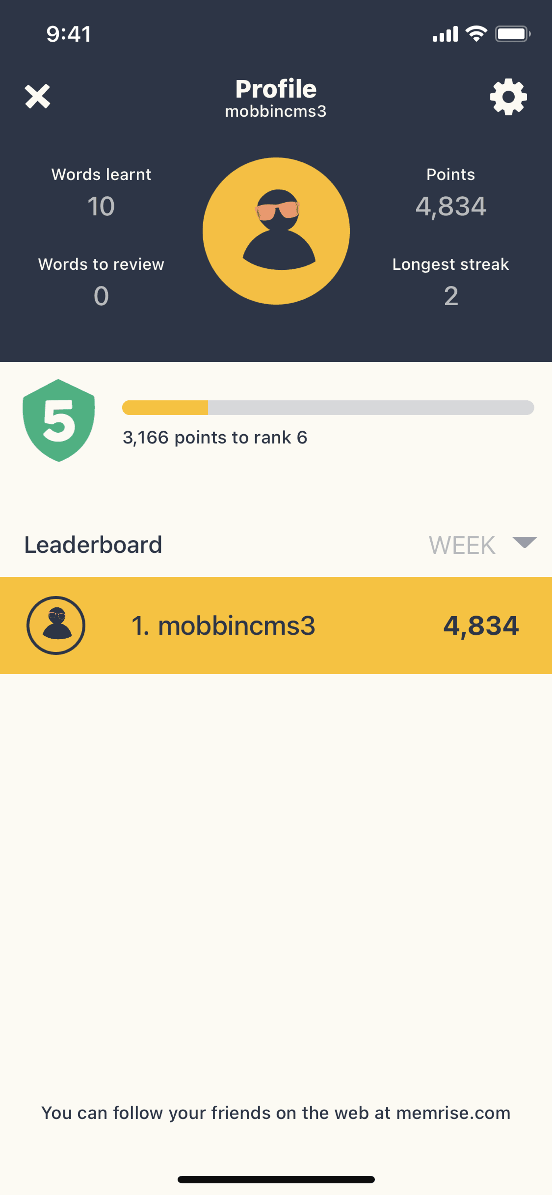 Memrise iOS Education interface screenshot 2