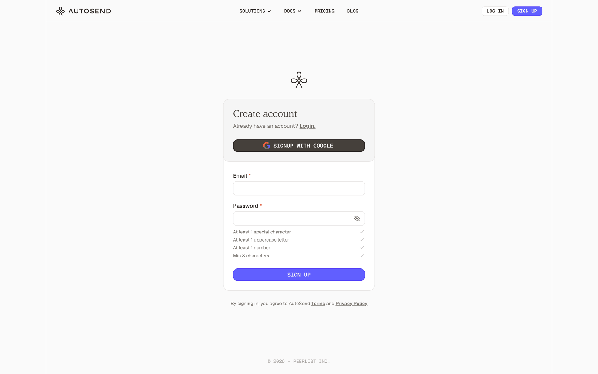 AutoSend Web automated messaging interface screenshot 2