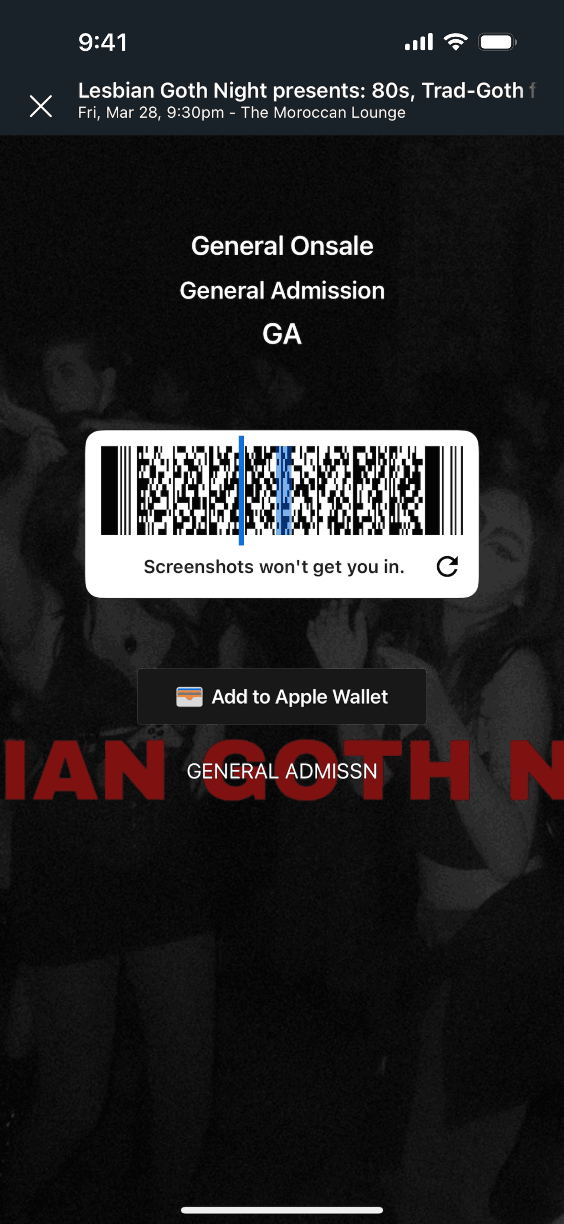 Live Nation iOS Music & Audio interface screenshot 18