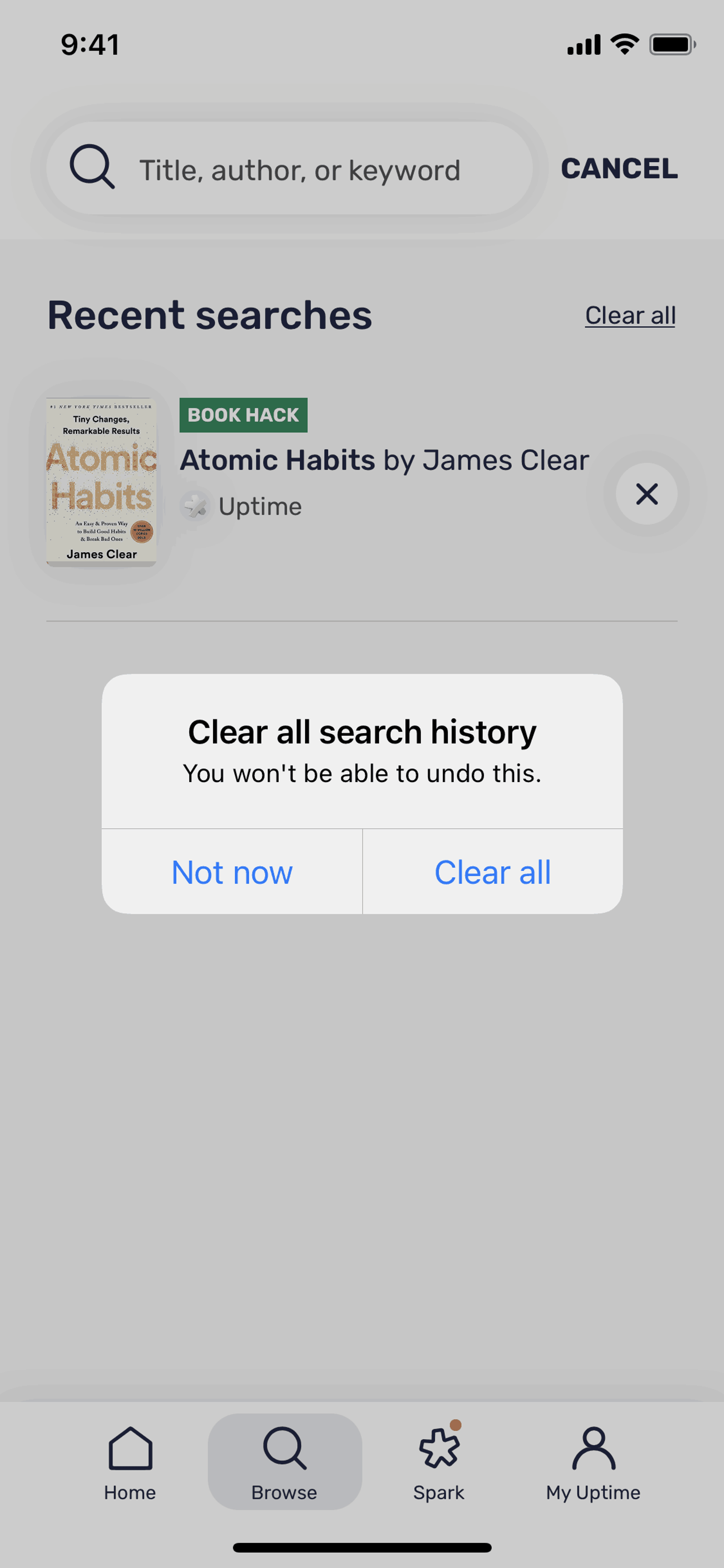 Uptime iOS Education interface screenshot 20
