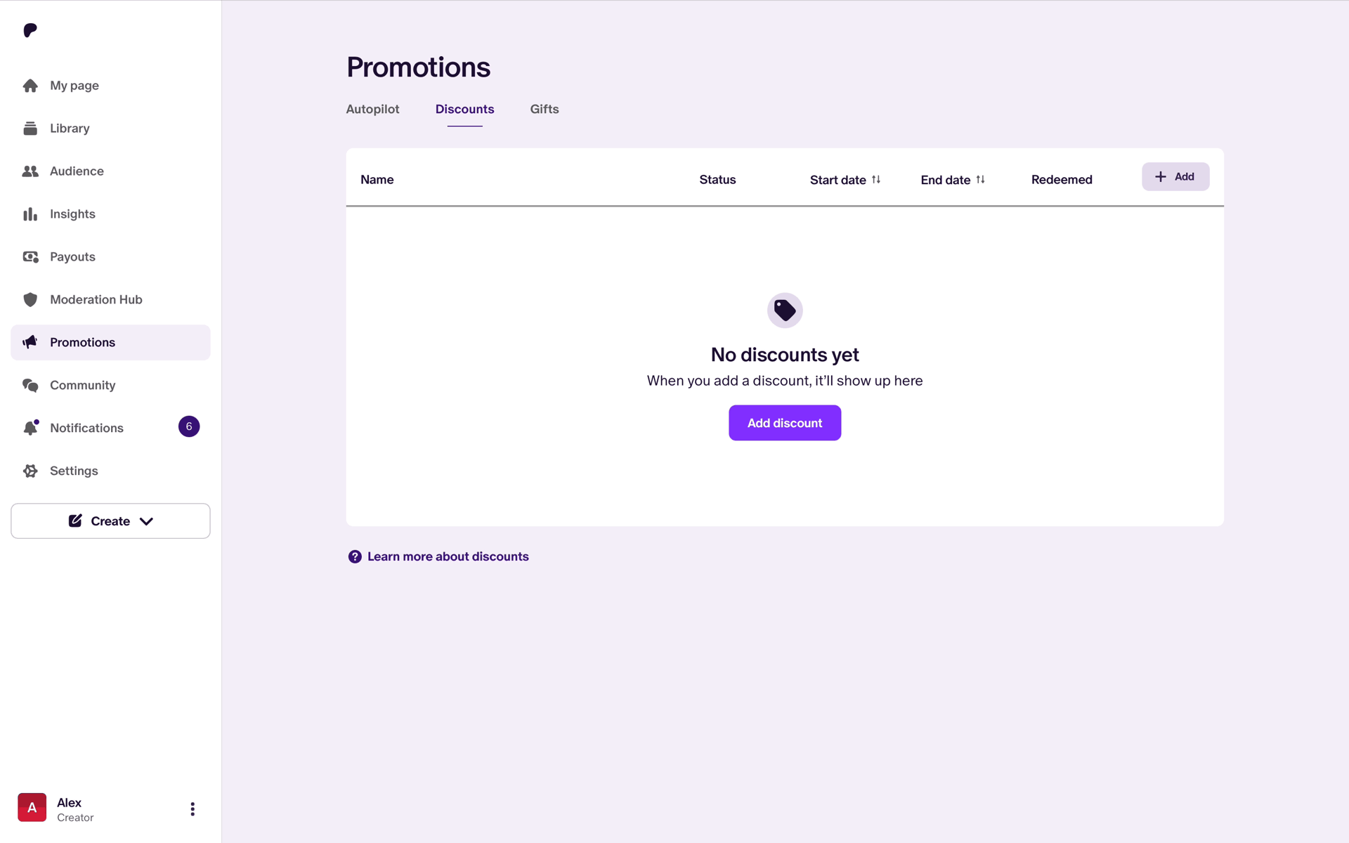 Patreon Web Social Networking interface screenshot 3