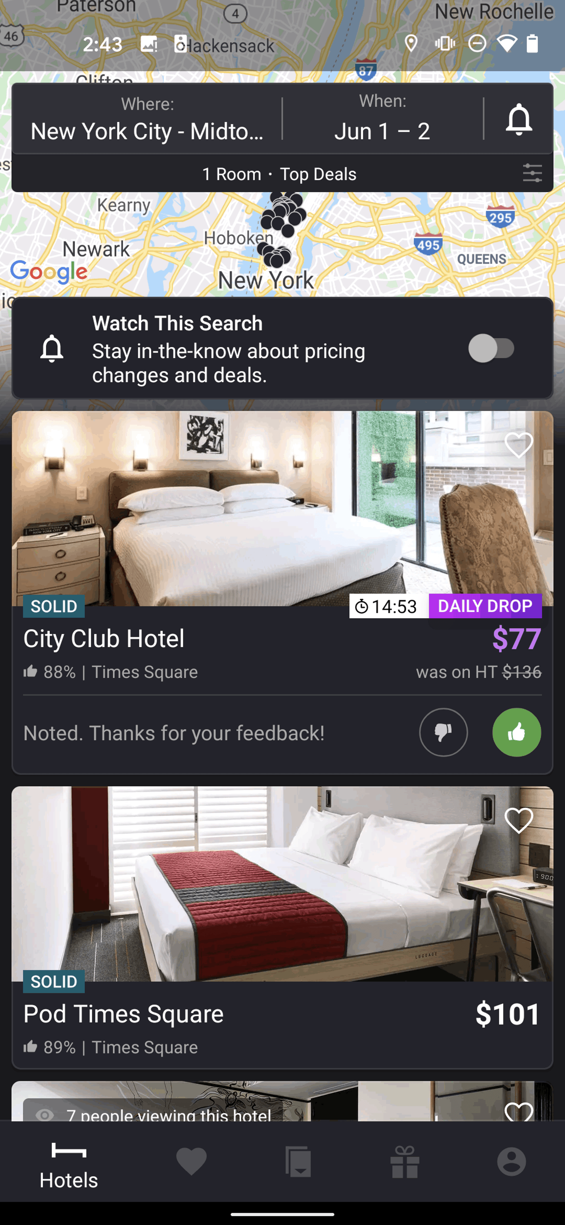 HotelTonight Android Travel & Transportation interface screenshot 17