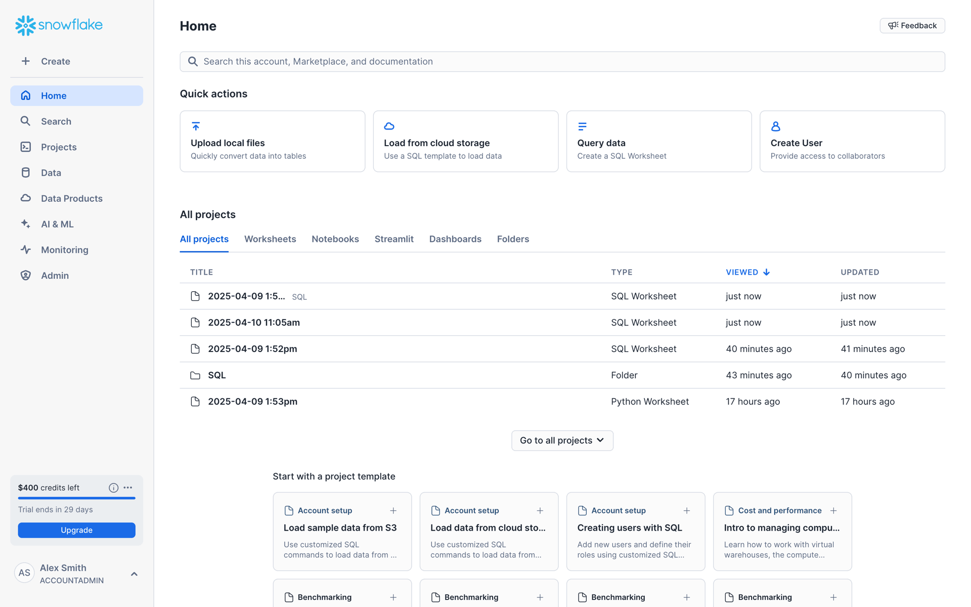 Snowflake Web Developer Tools interface screenshot 21