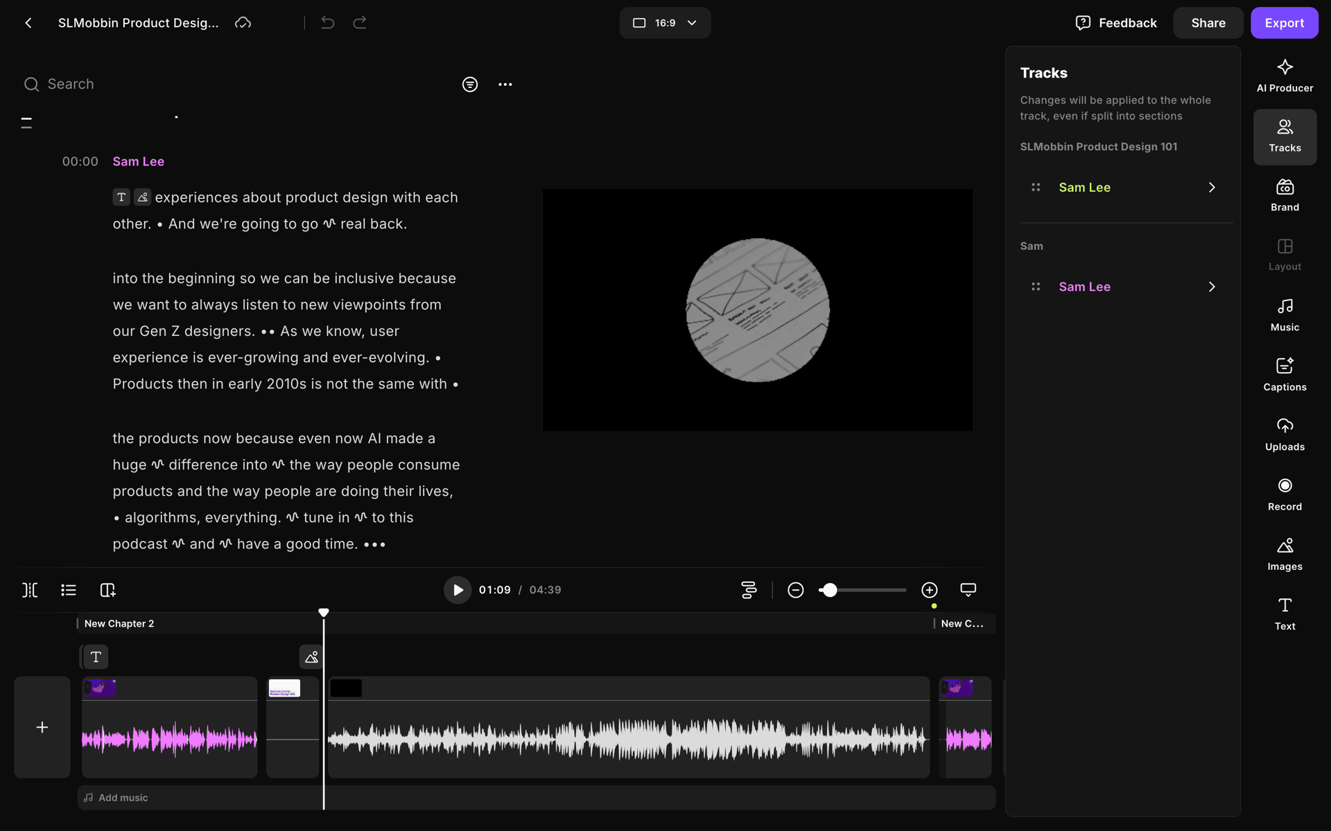 Riverside Web Photo & Video interface screenshot 2