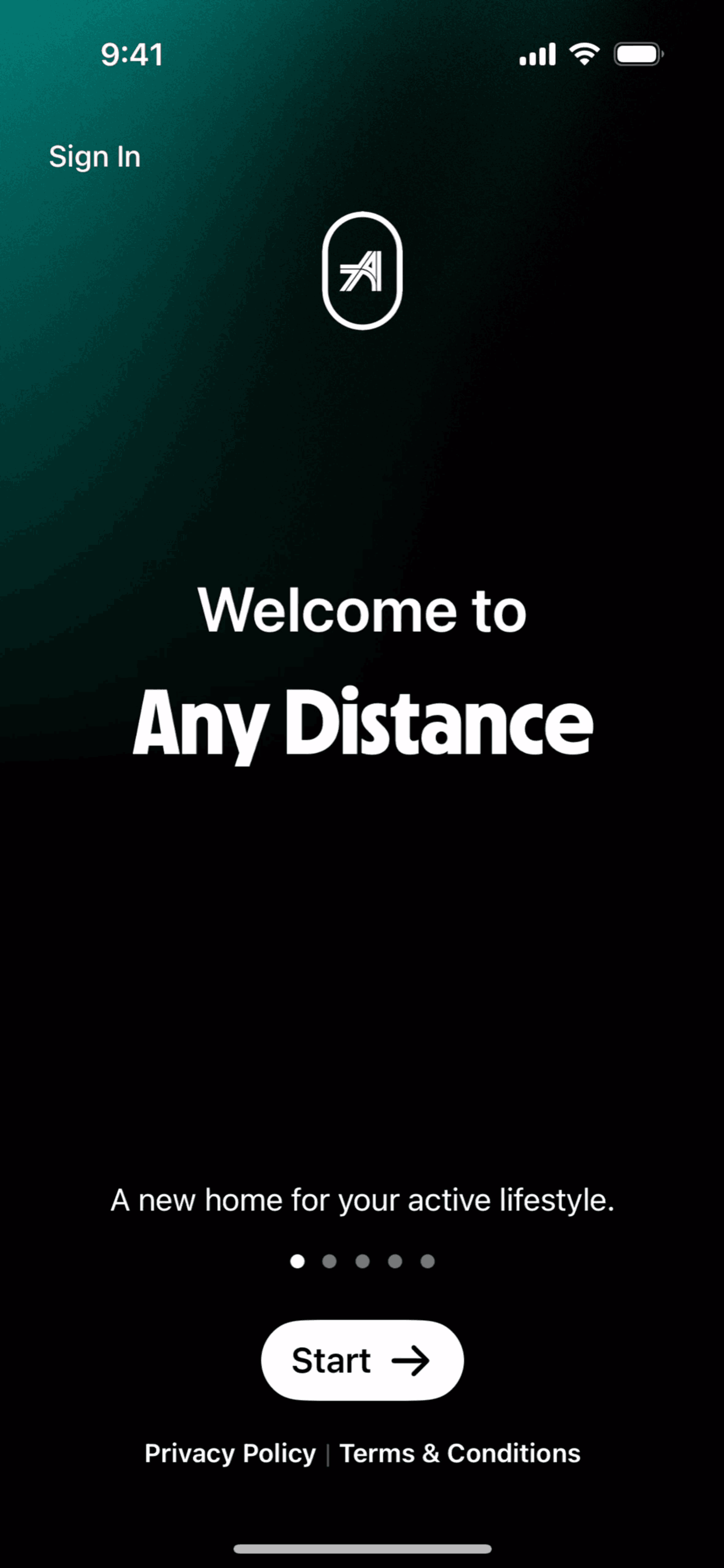 Any Distance iOS Health & Fitness interface screenshot 5