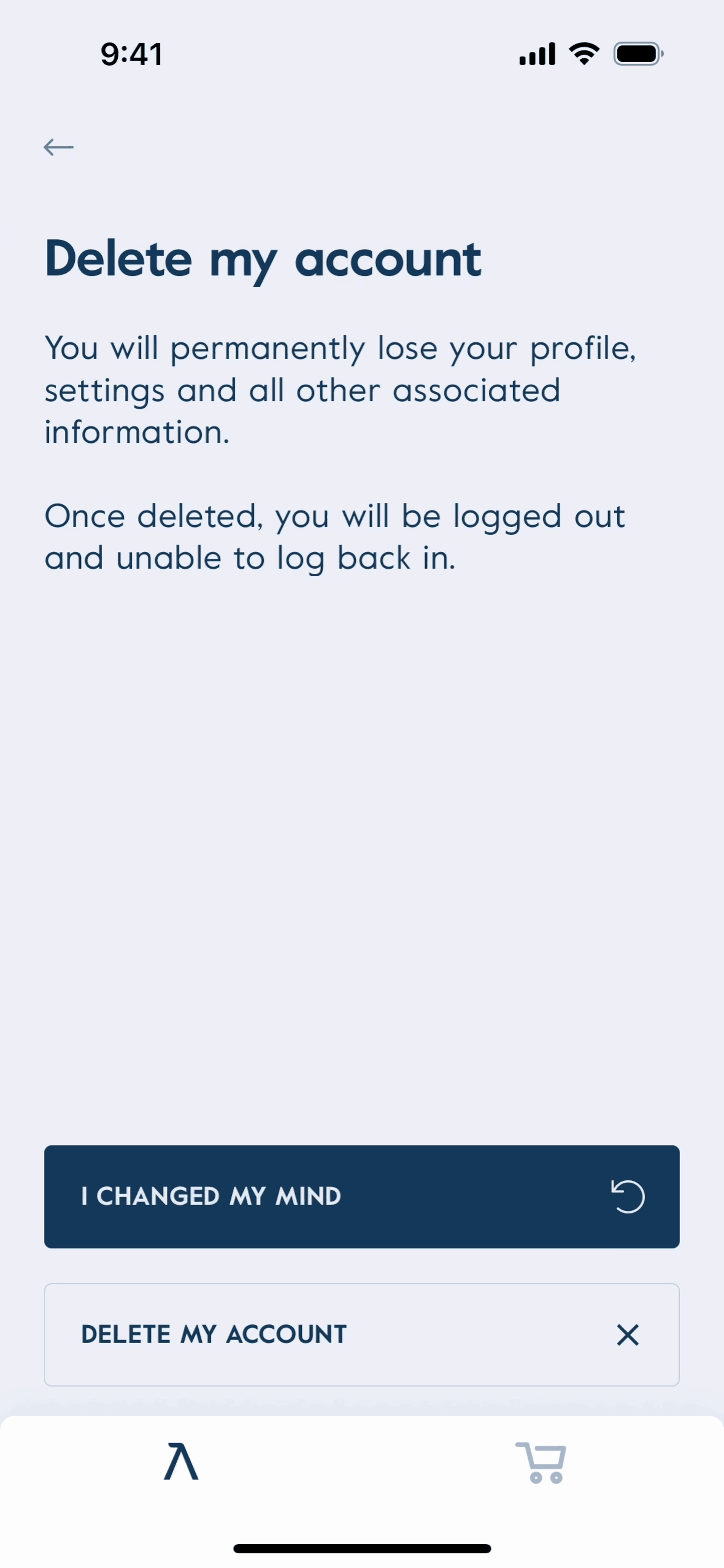 LARQ iOS Lifestyle interface screenshot 20