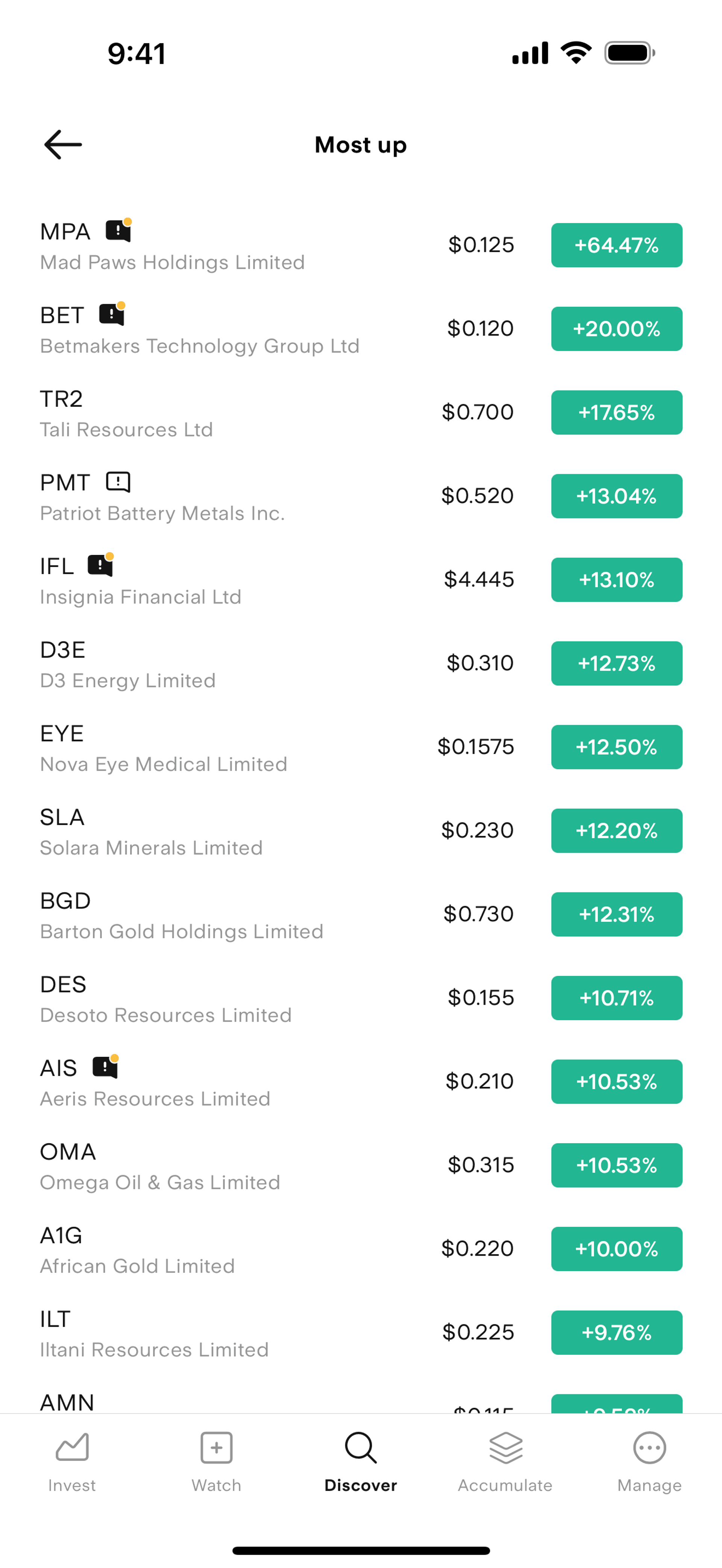 Stake iOS Finance interface screenshot 15
