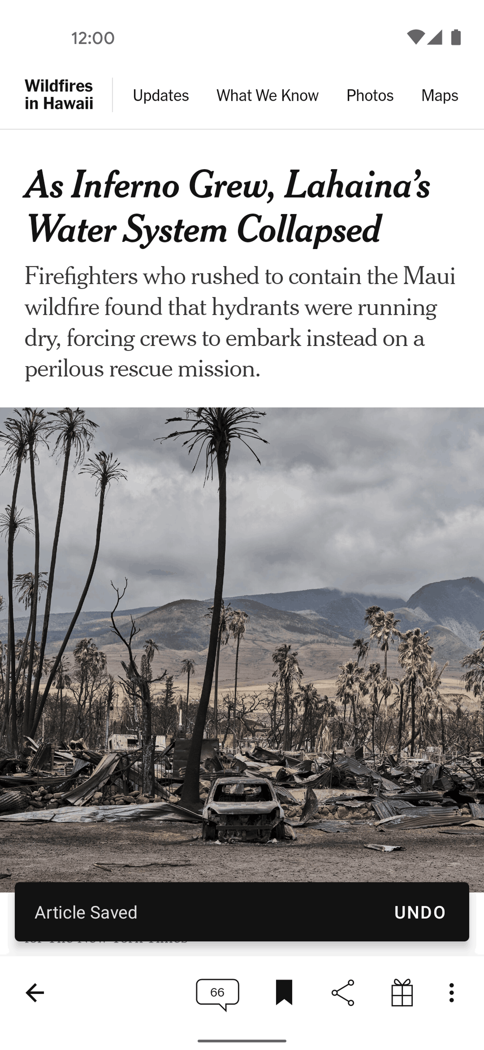 The New York Times Android News interface screenshot 21