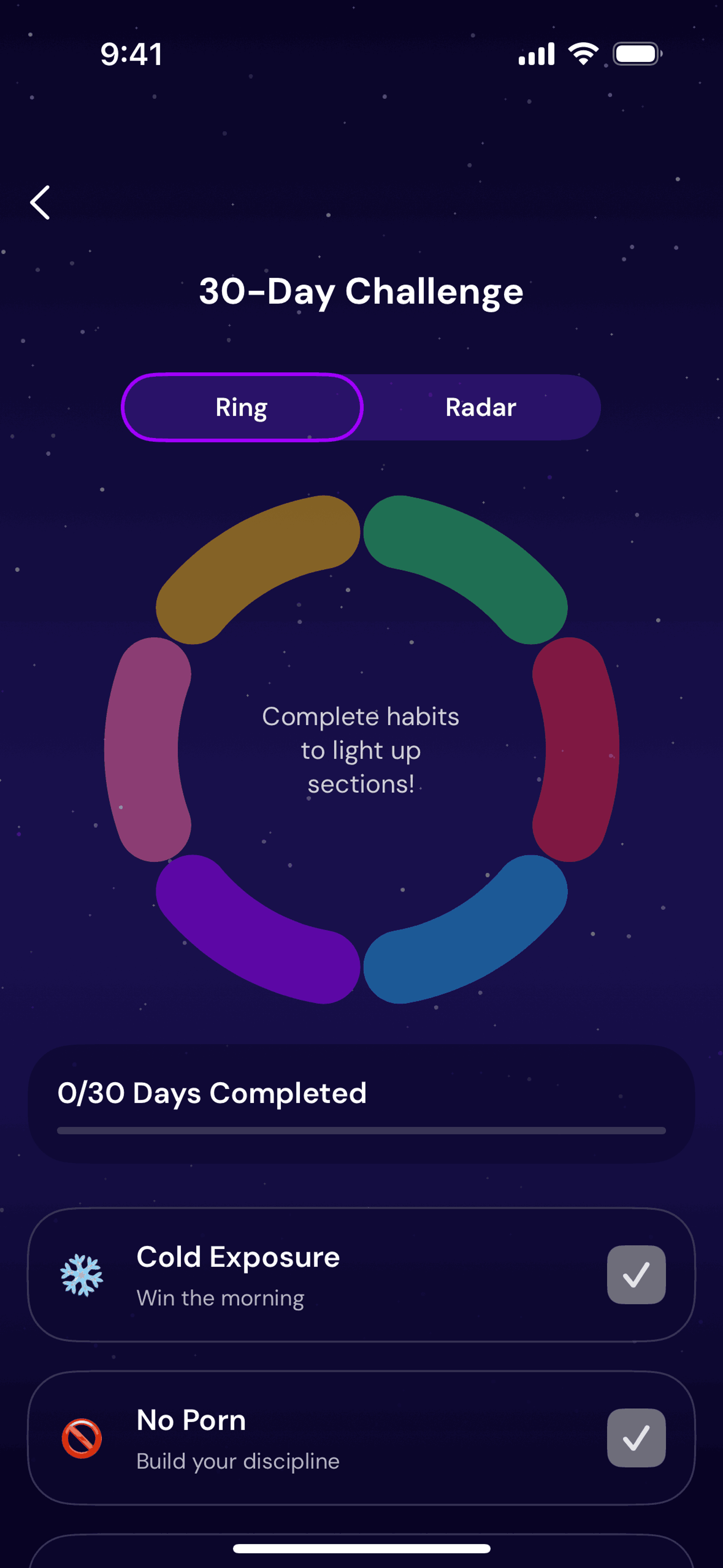 QUITTR iOS Health & Fitness interface screenshot 4