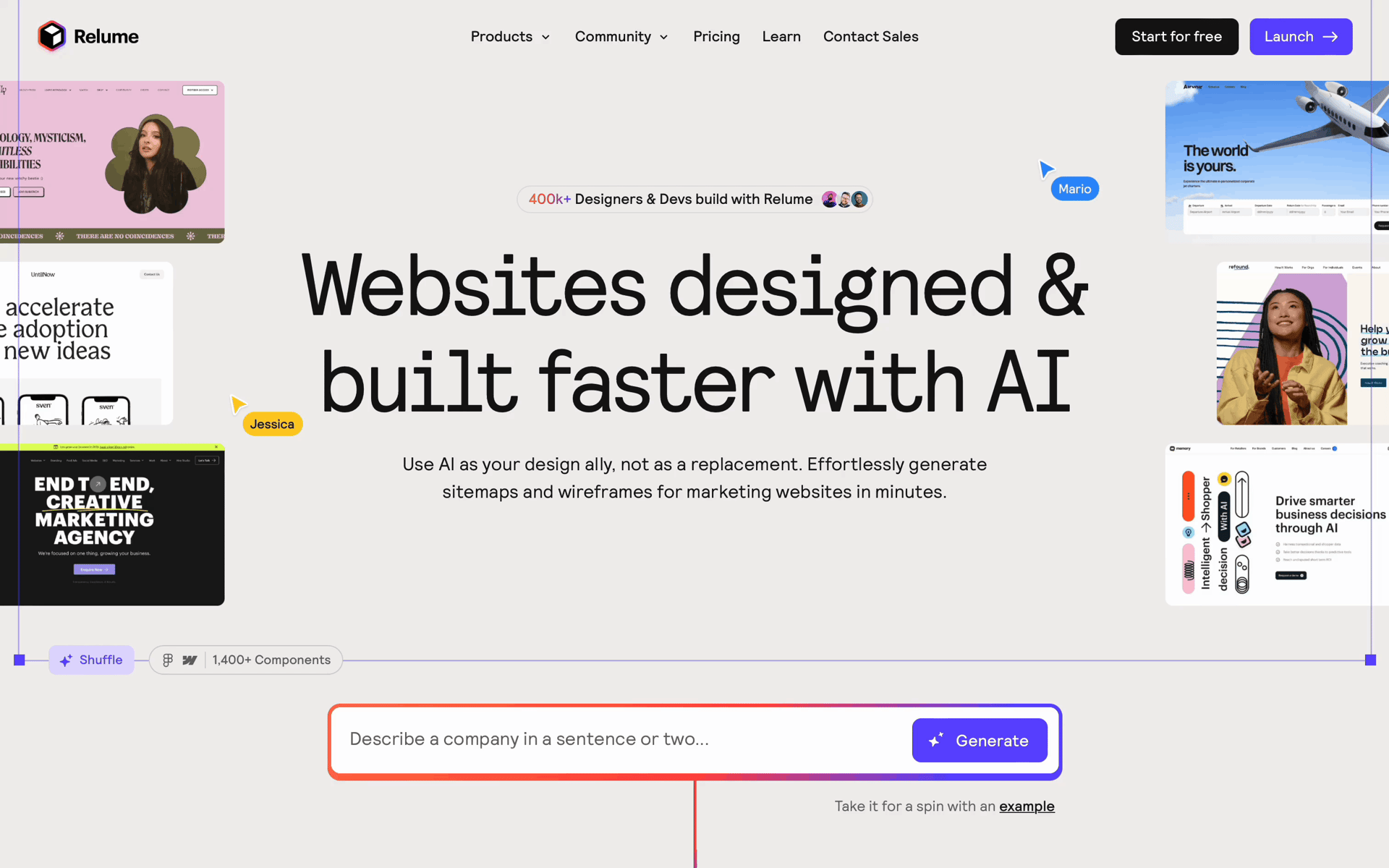 Relume Web AI interface screenshot 3