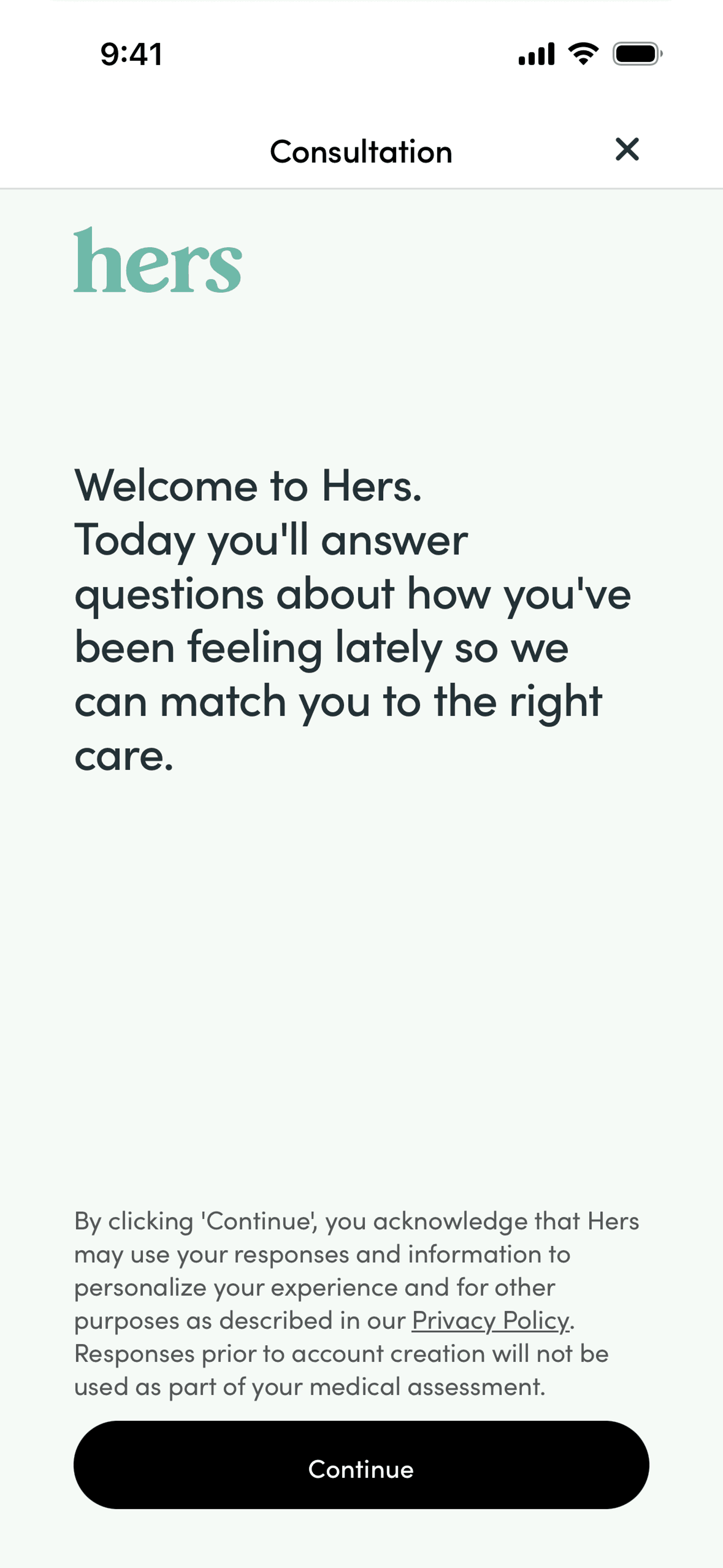 Hers iOS Medical interface screenshot 19