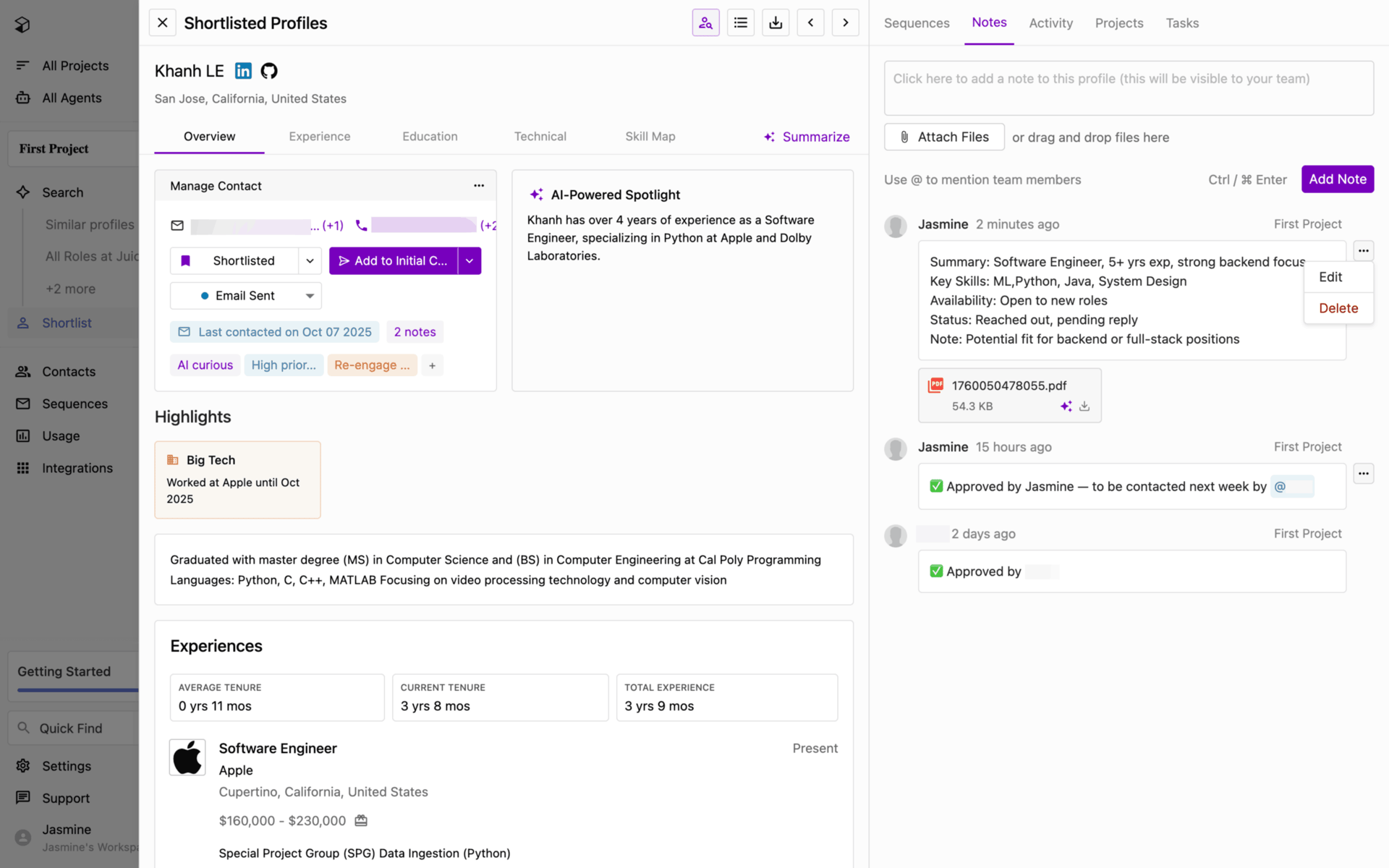 Juicebox Web Jobs & Recruitment interface screenshot 10