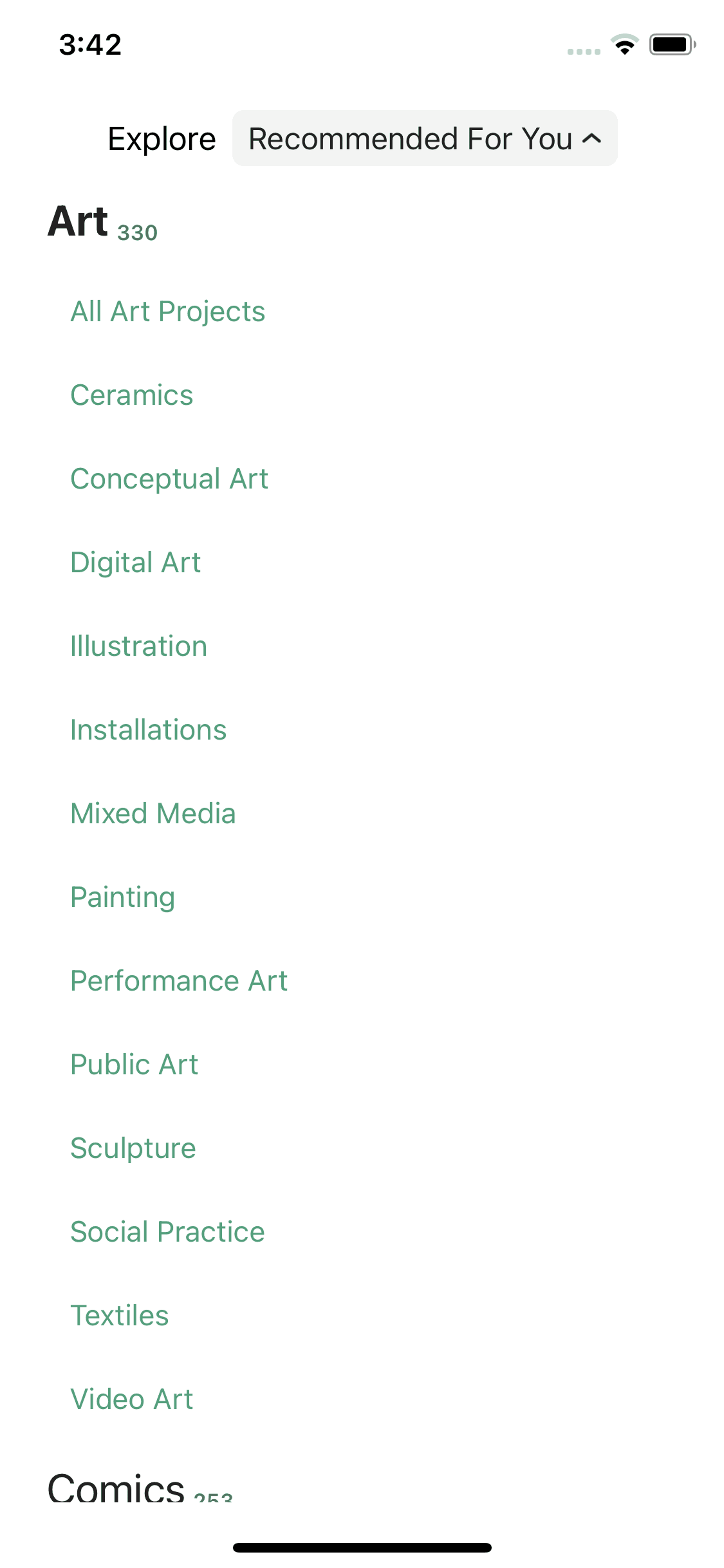 Kickstarter iOS Social Networking interface screenshot 11