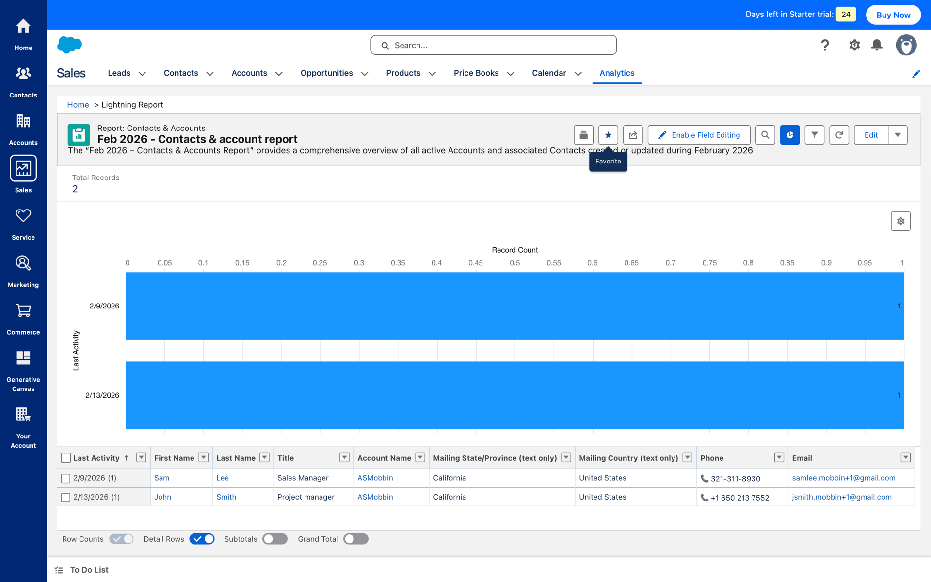 Salesforce Web Business interface screenshot 18