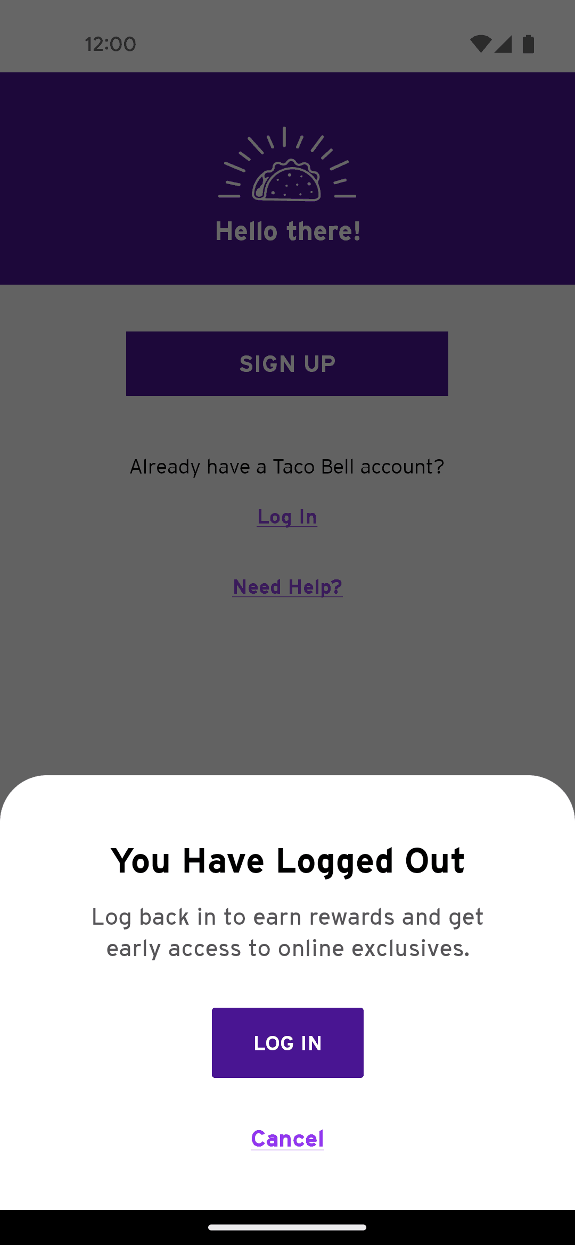 Taco Bell Android Food & Drink interface screenshot 24