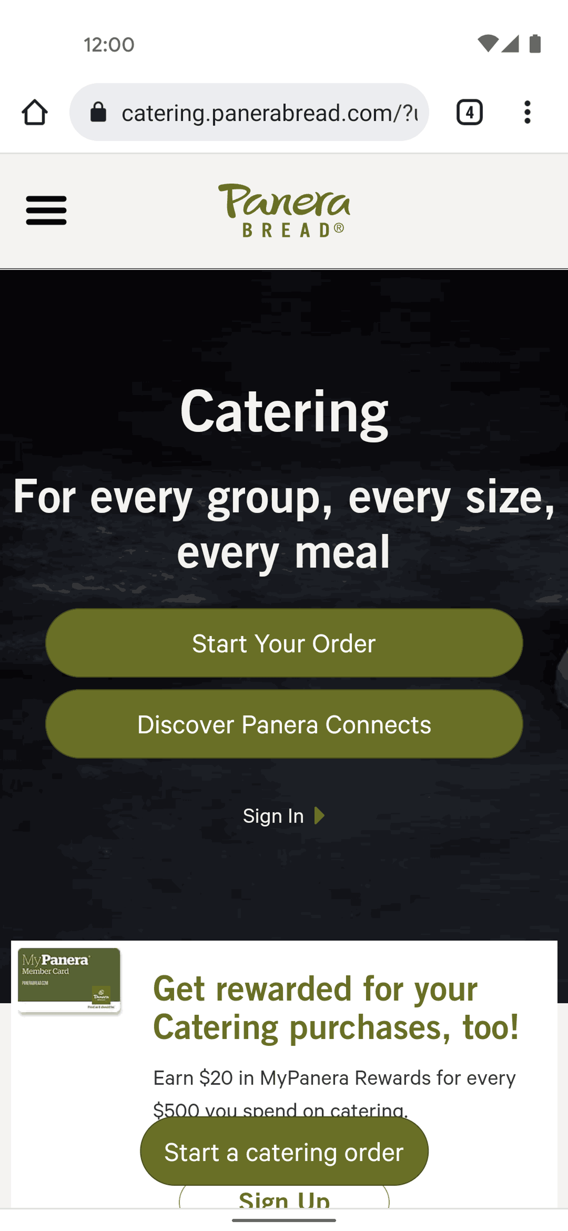 Panera Bread Android Food & Drink interface screenshot 4