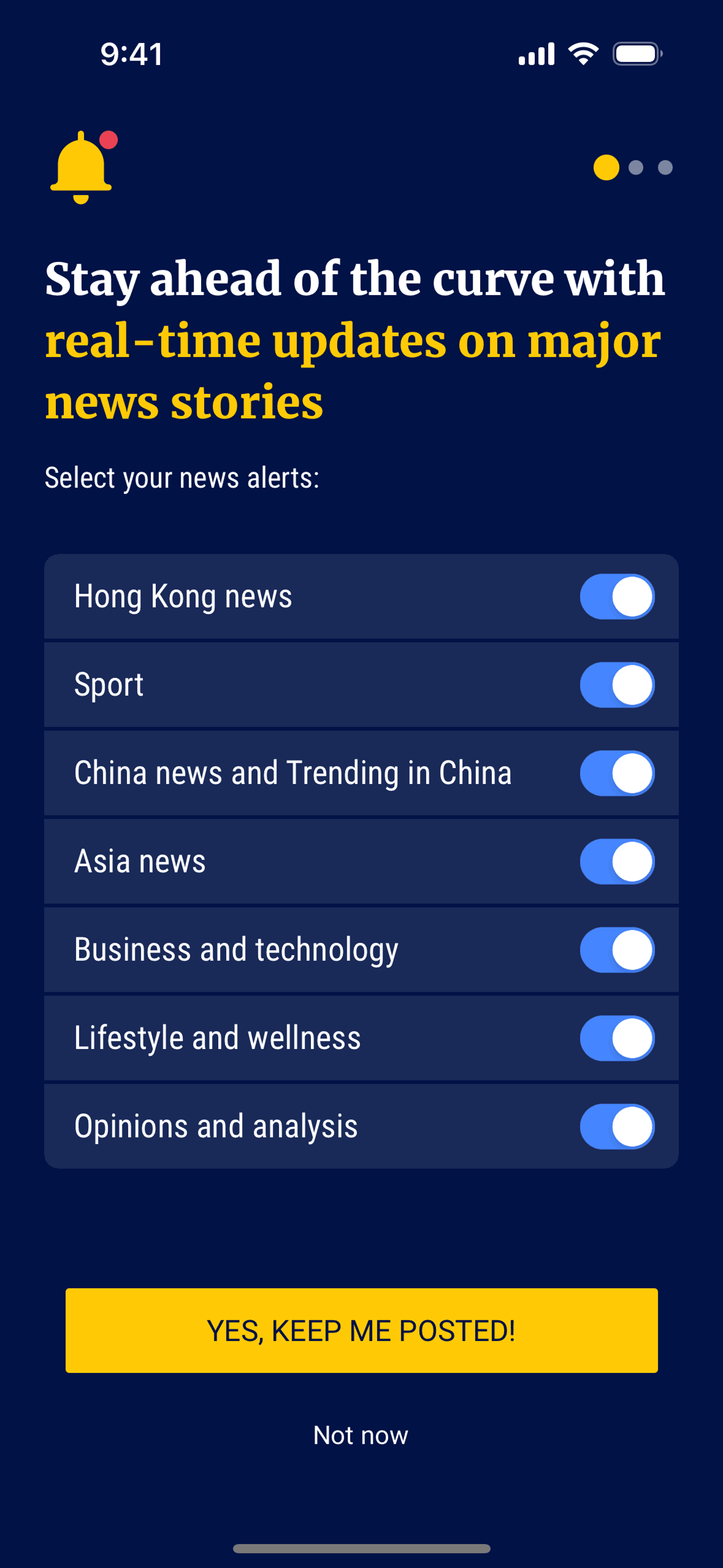 South China Morning Post iOS News interface screenshot 5