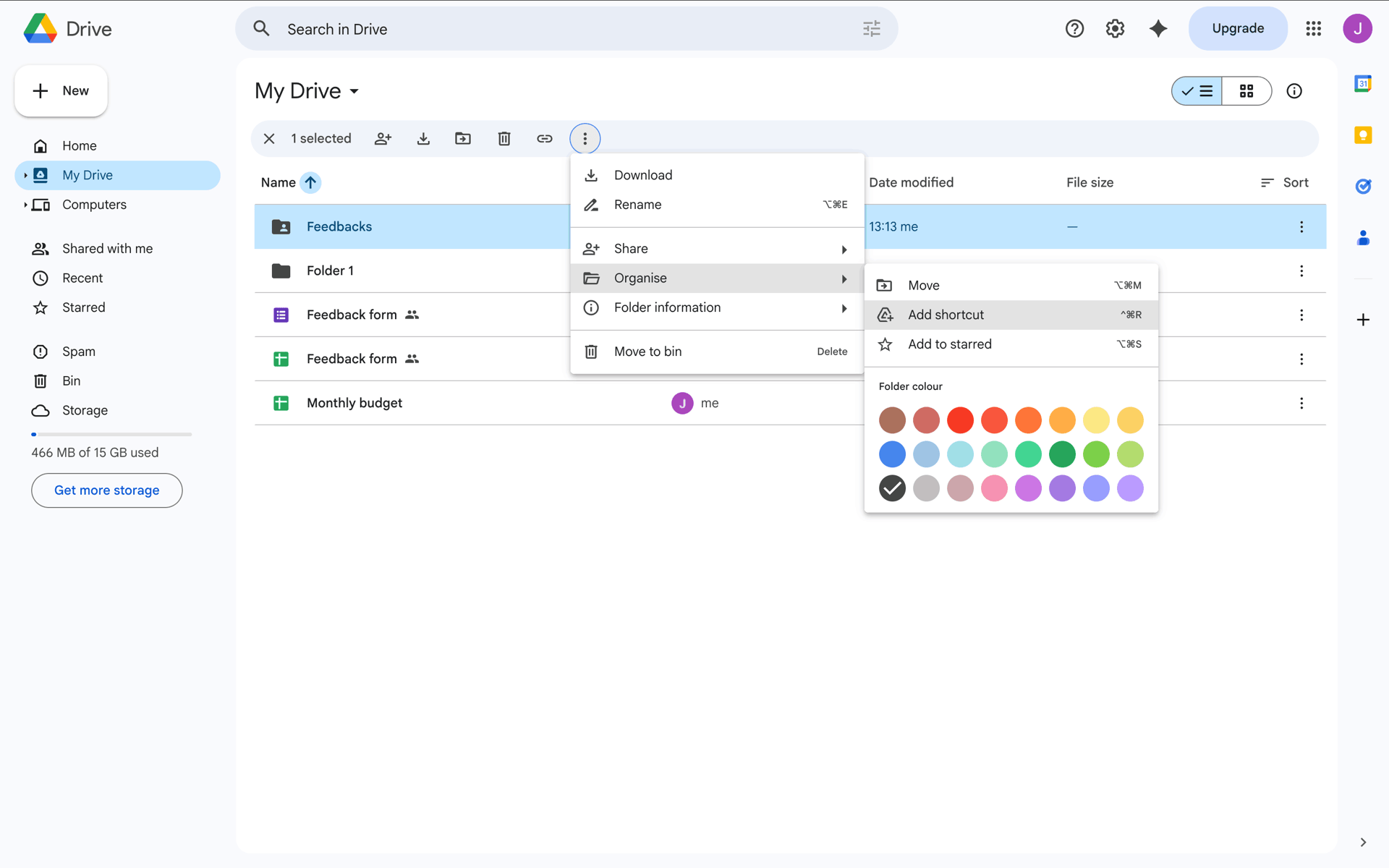 Google Drive Web Productivity interface screenshot 2