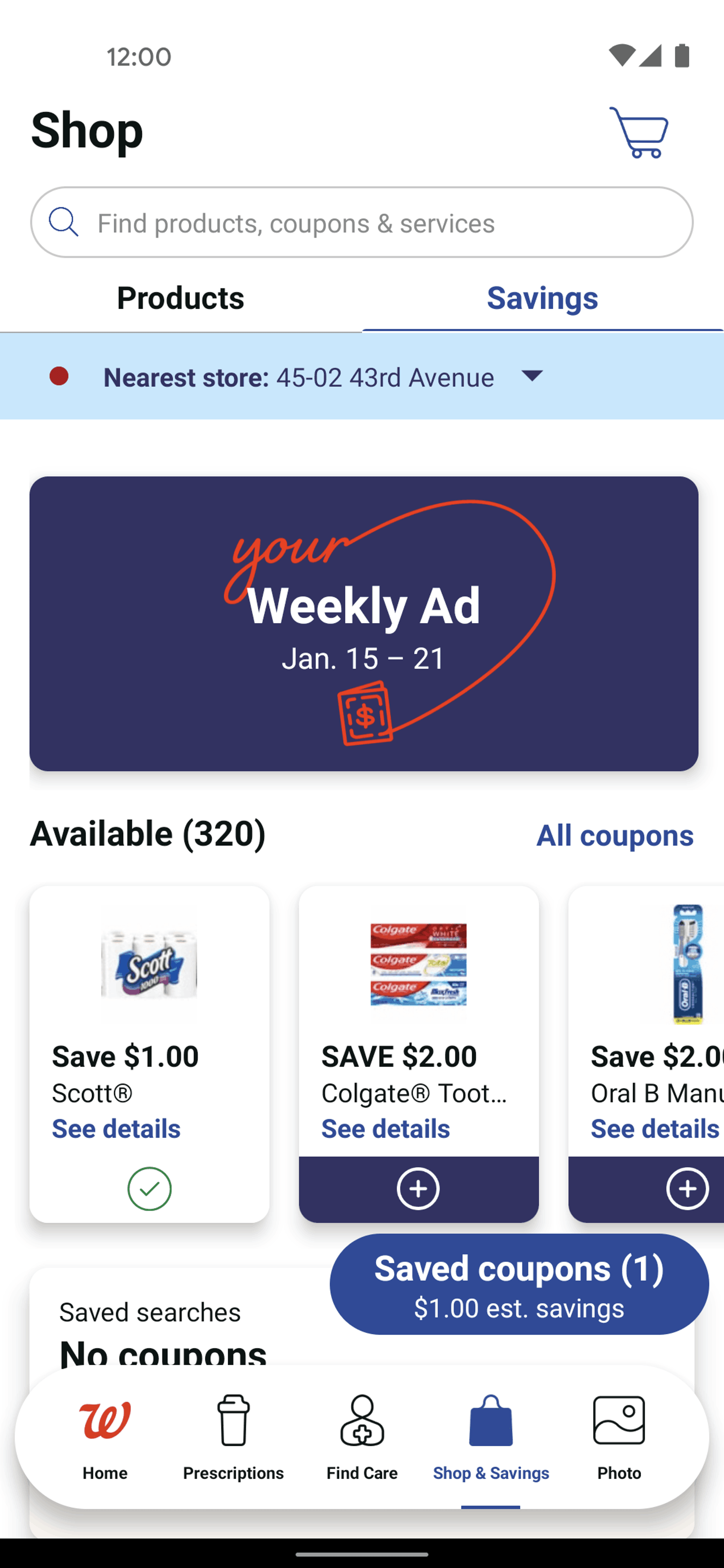 Walgreens Android Shopping interface screenshot 13