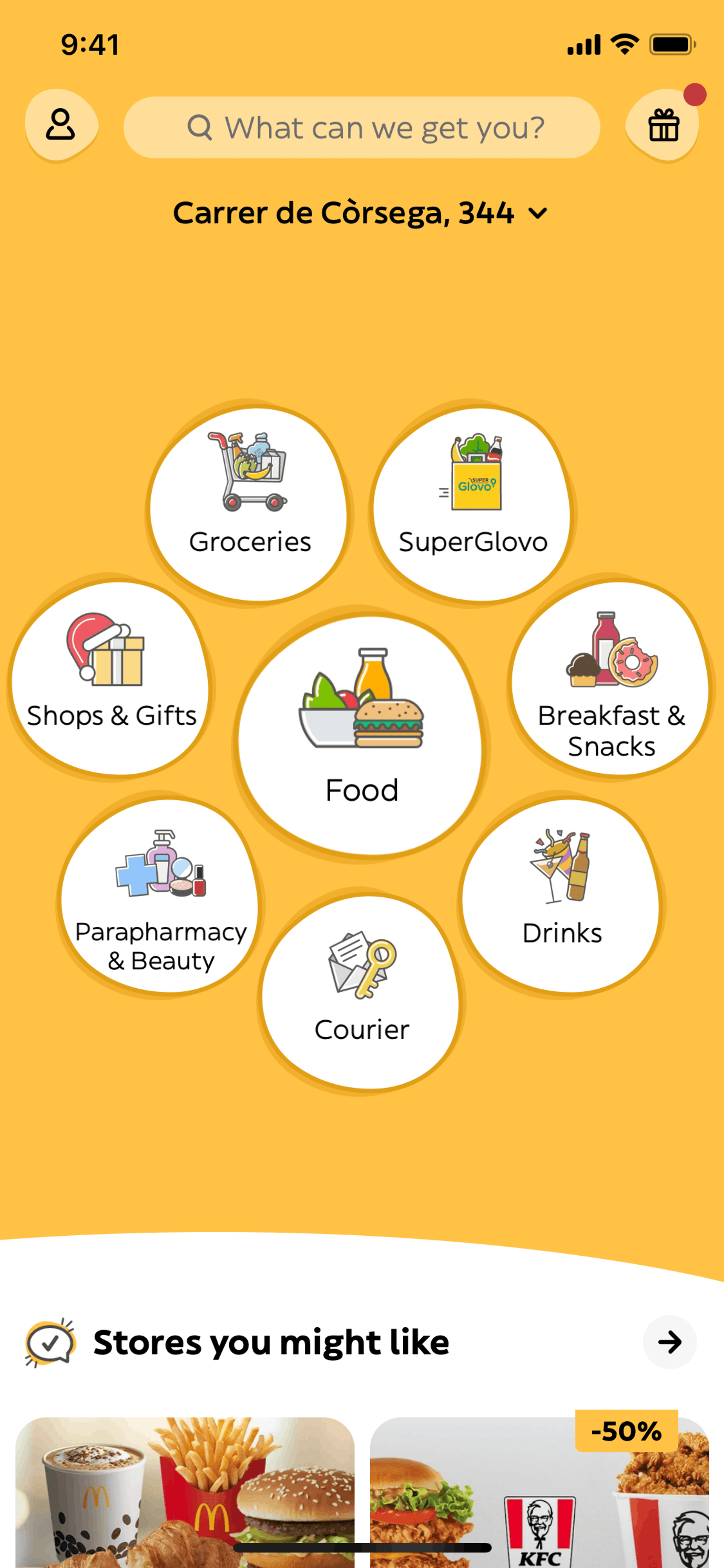 Glovo iOS Lifestyle interface screenshot 2