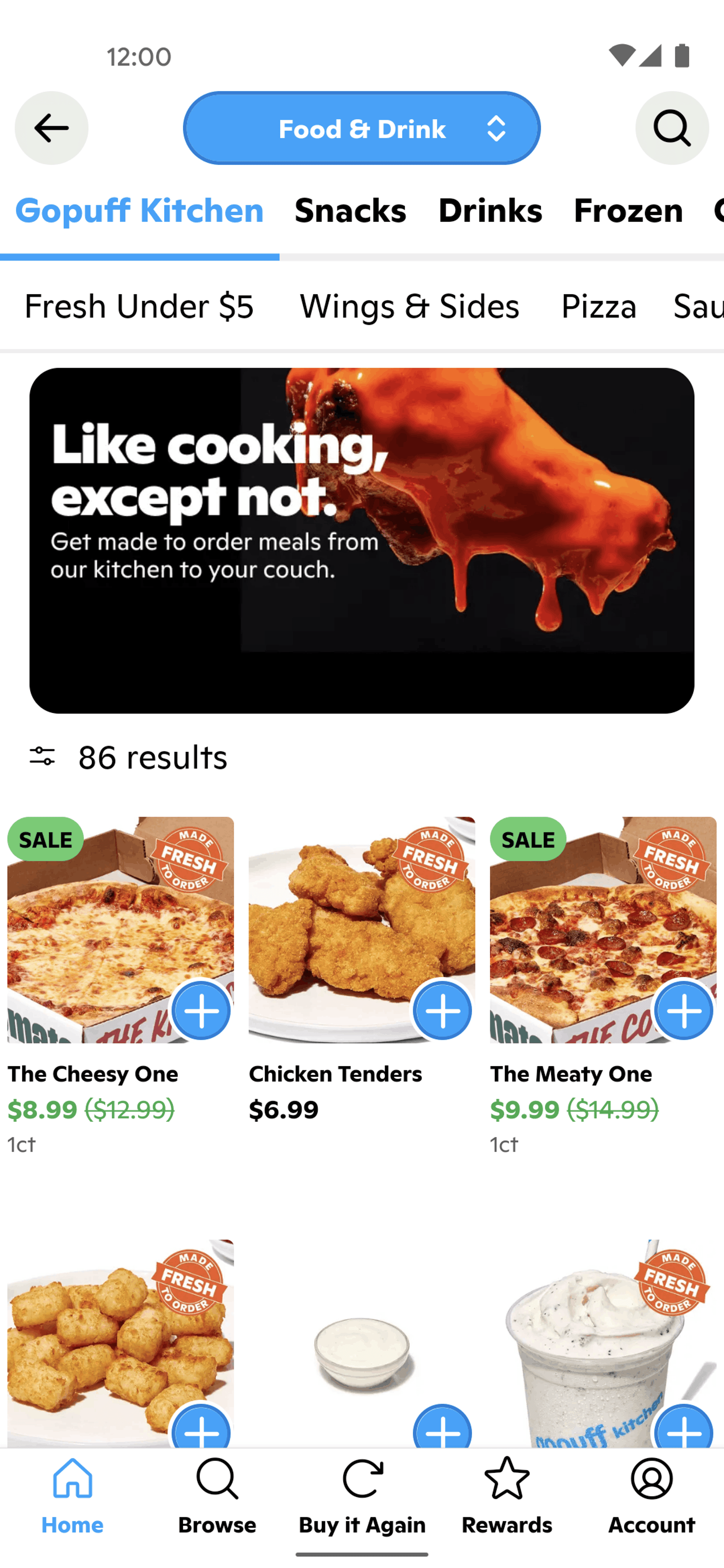 Gopuff Android Food & Drink interface screenshot 10