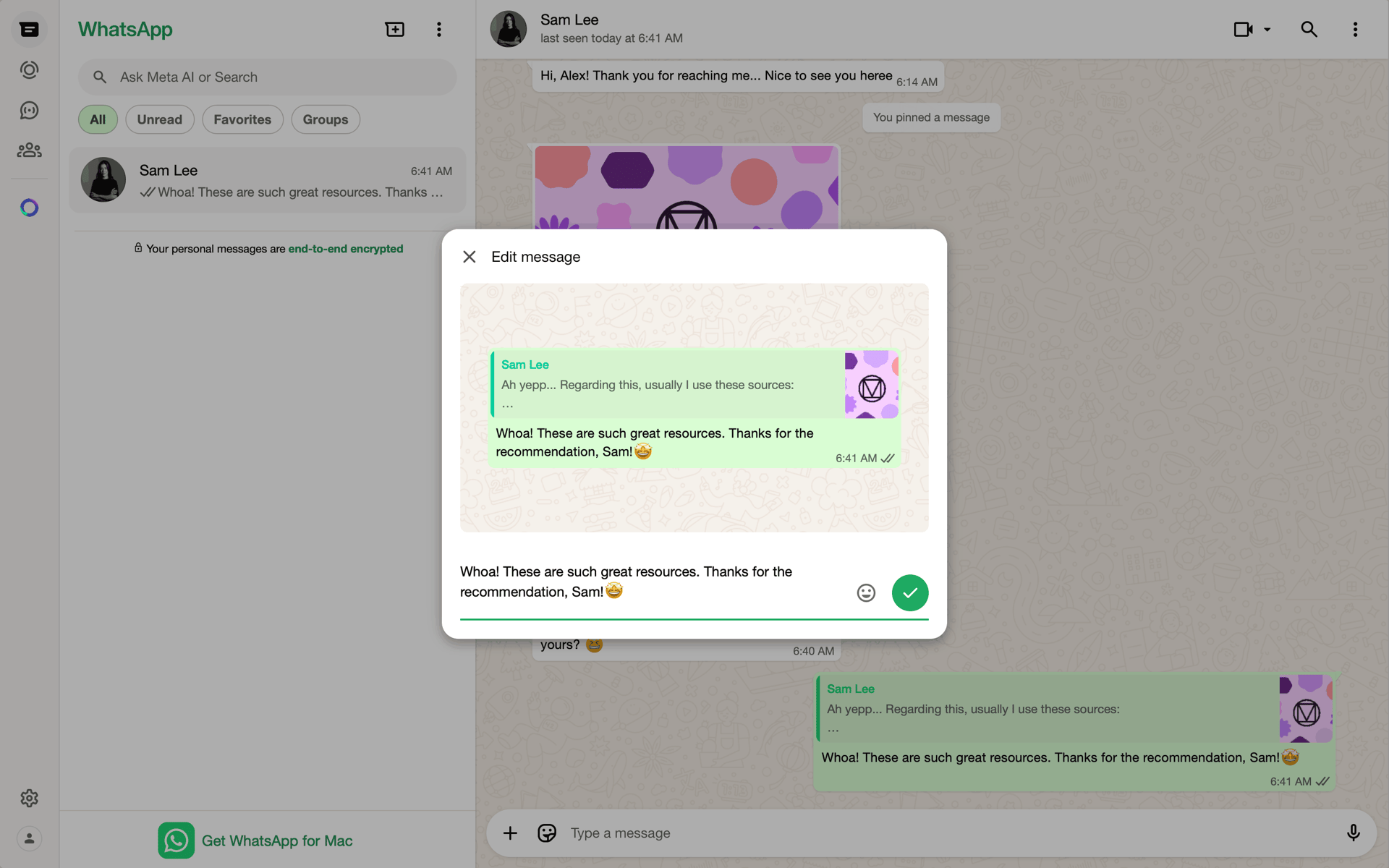 WhatsApp Web Social Networking interface screenshot 10