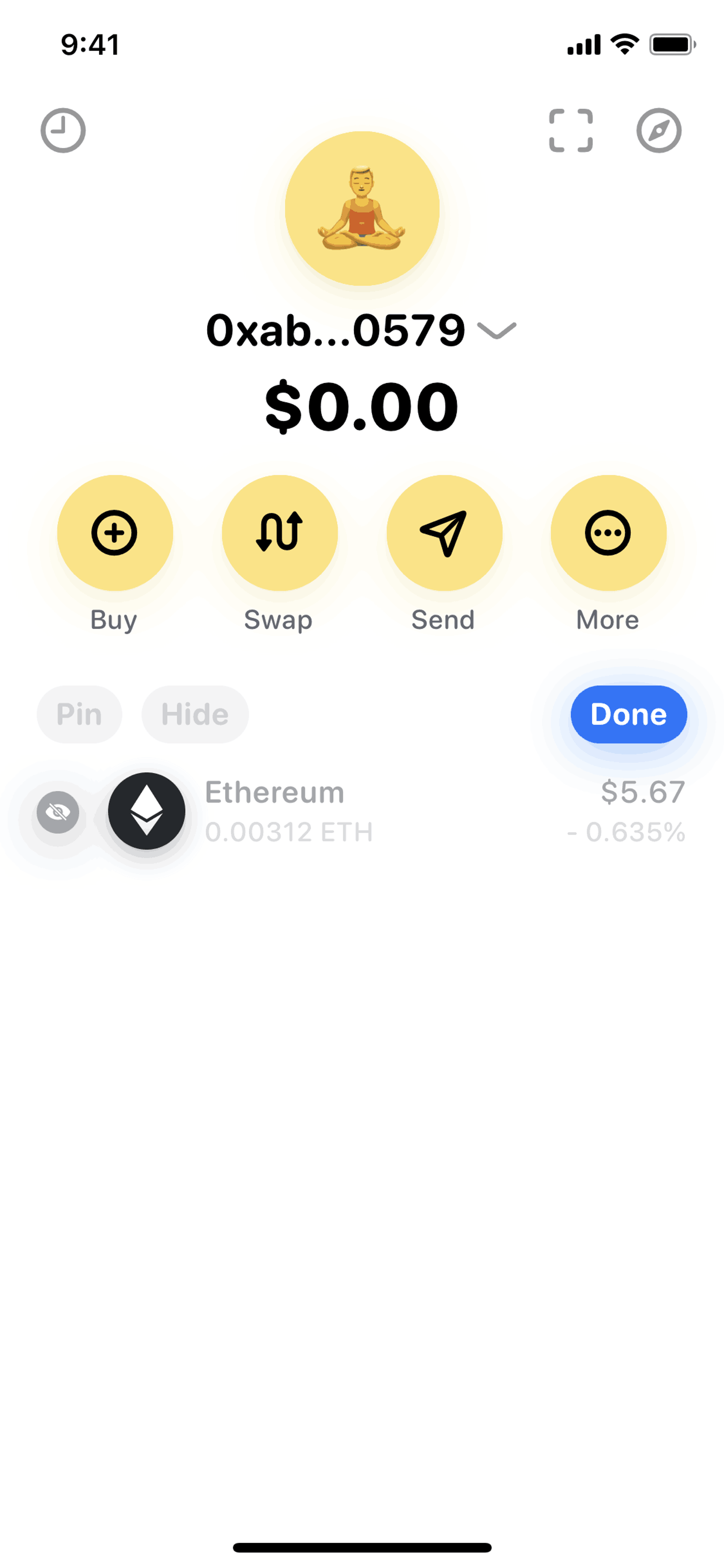 Rainbow iOS Finance interface screenshot 15