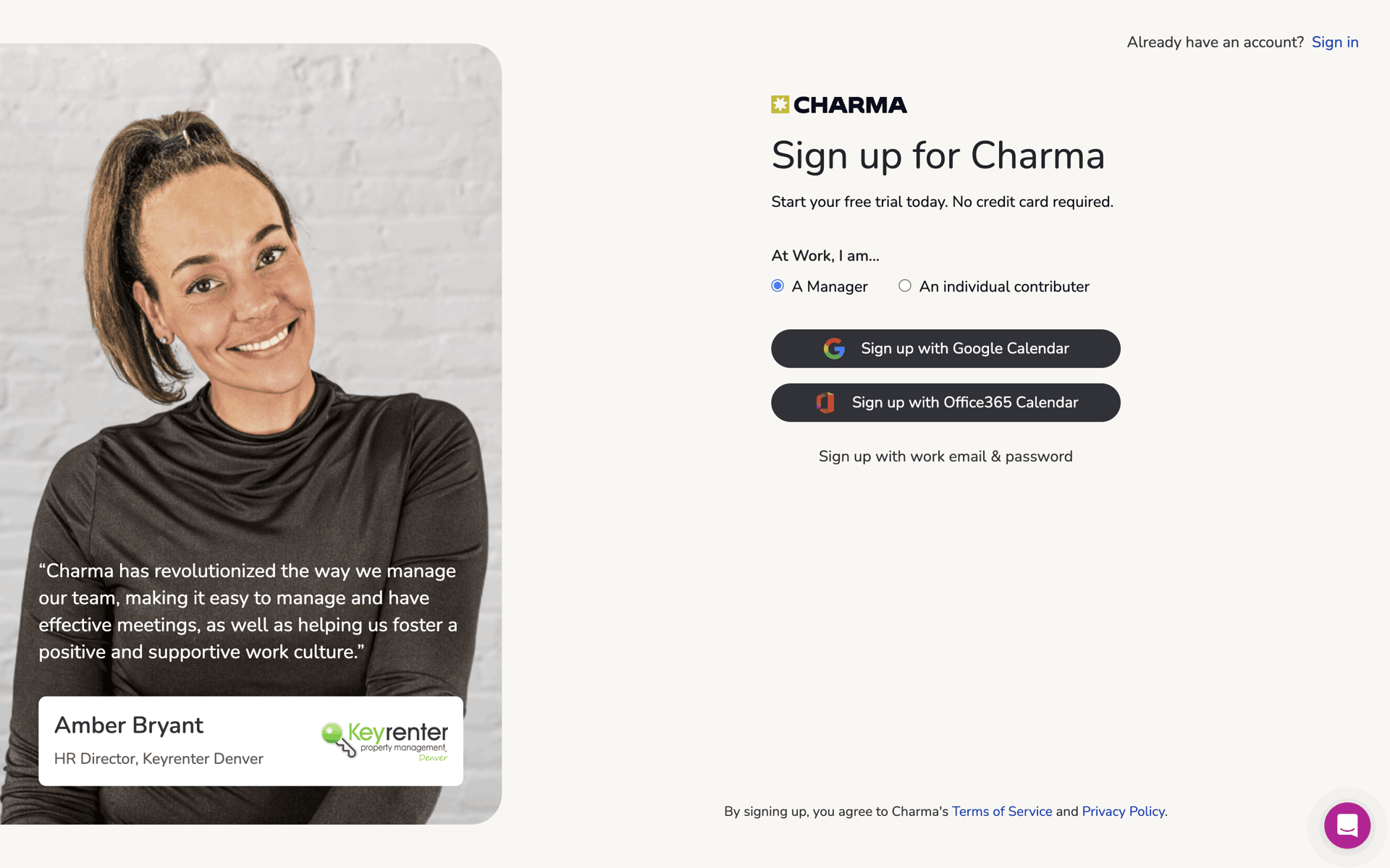 Charma Web Business interface screenshot 7