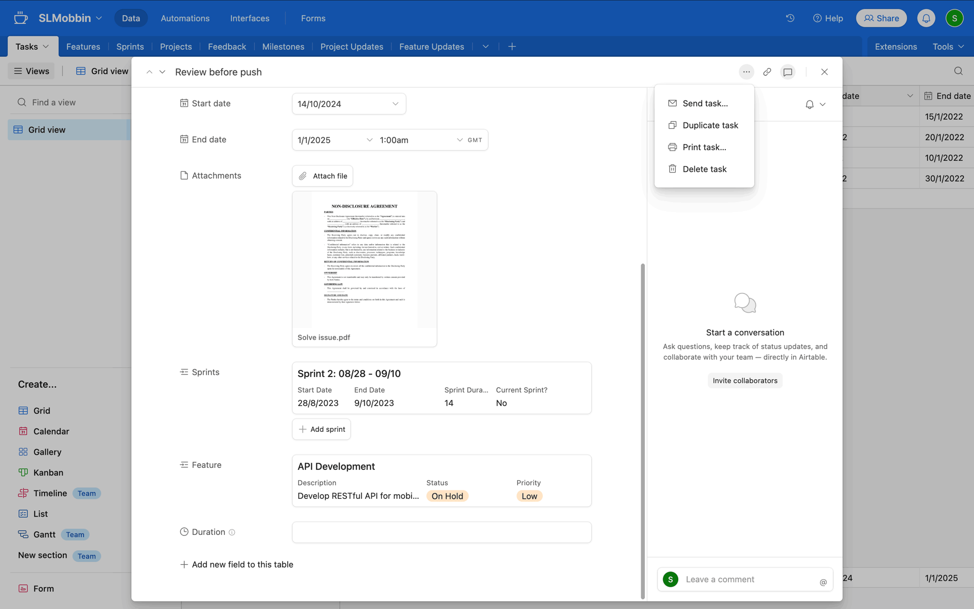 Airtable Web Business interface screenshot 14