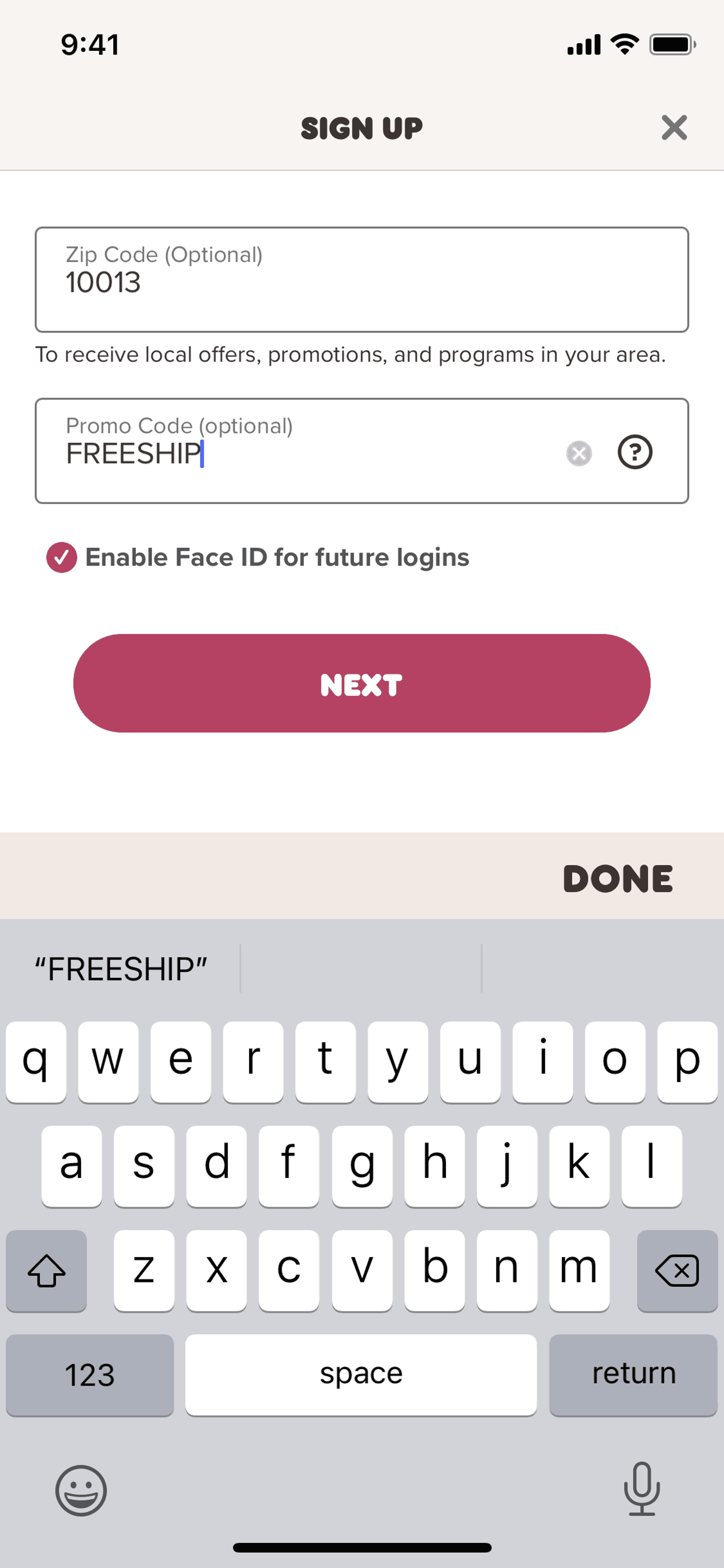 Dunkin' iOS Food & Drink interface screenshot 11