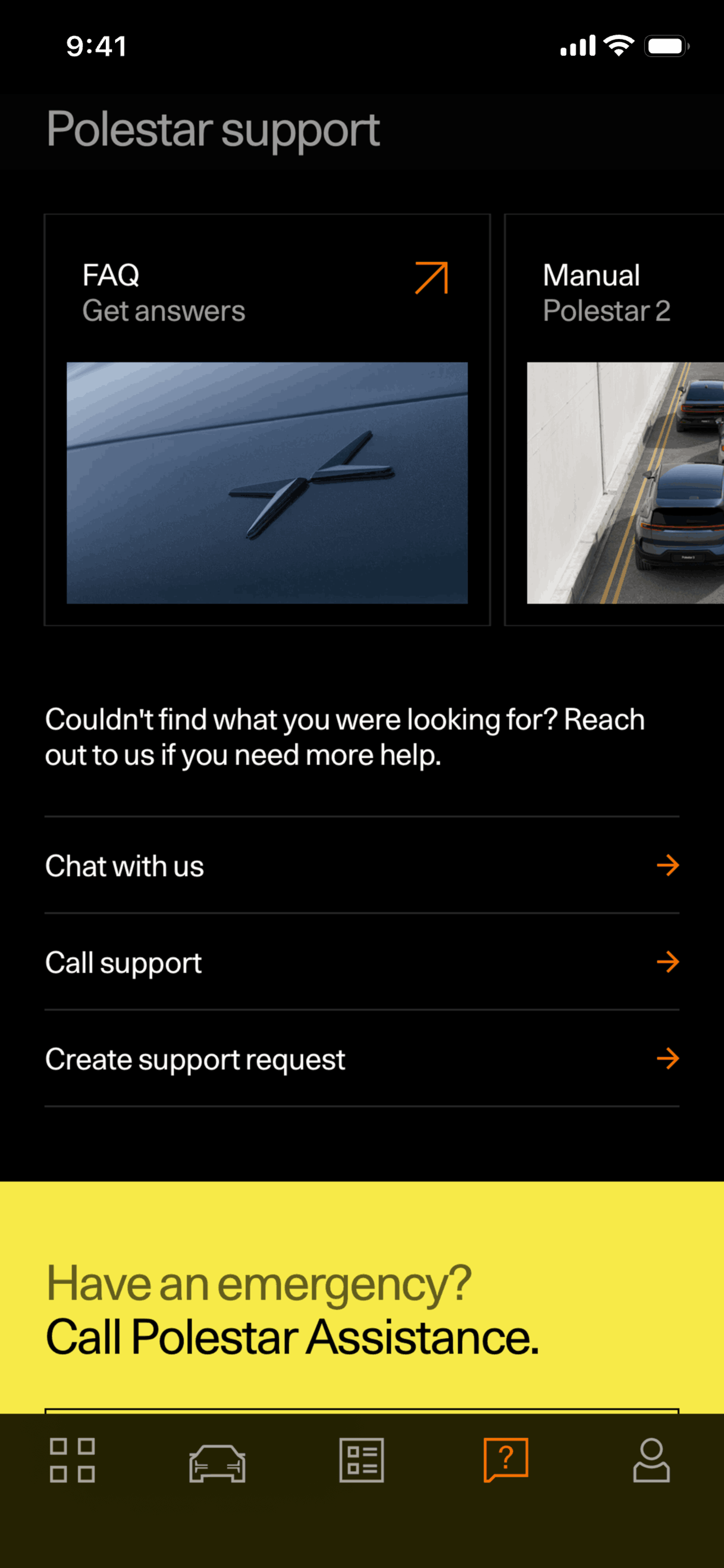 Polestar iOS Lifestyle interface screenshot 18