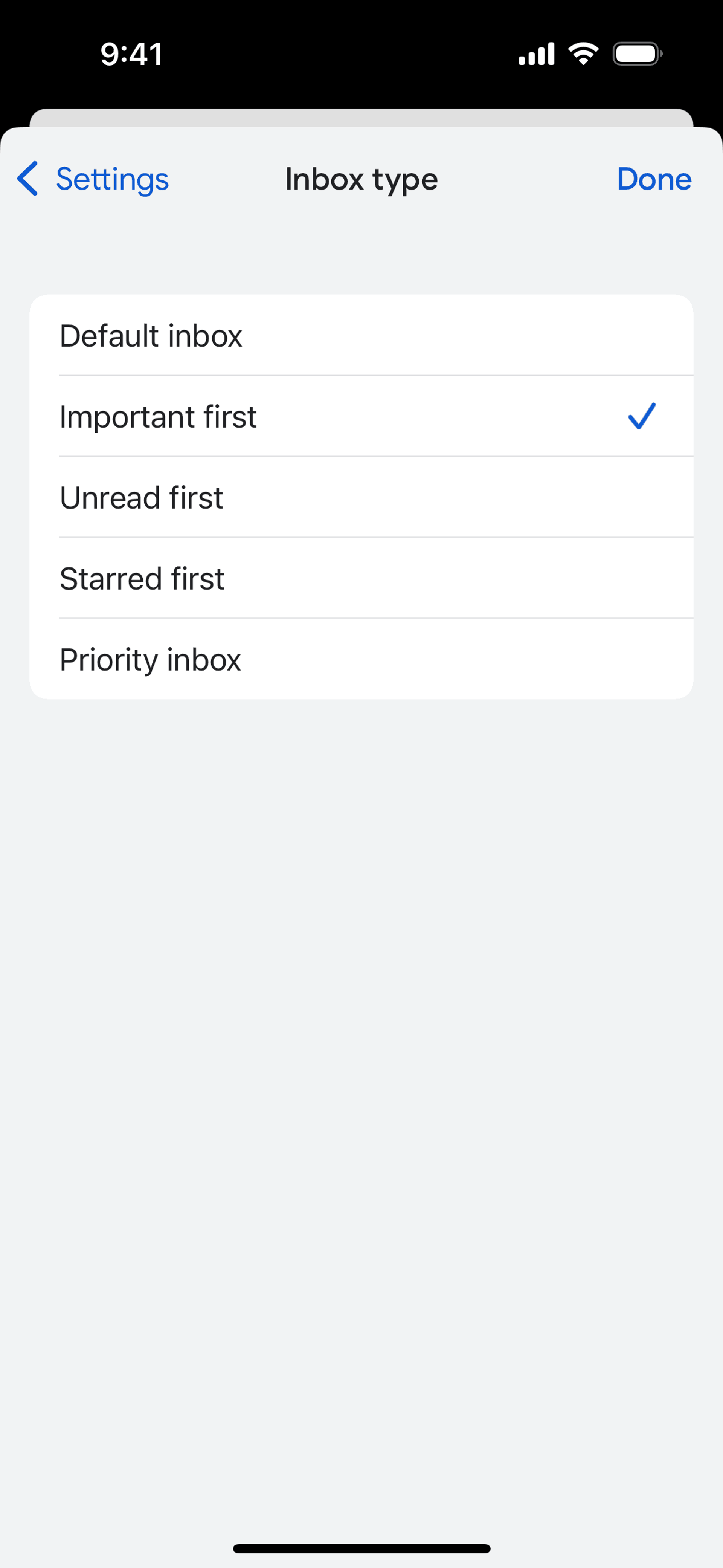 Gmail iOS Productivity interface screenshot 7