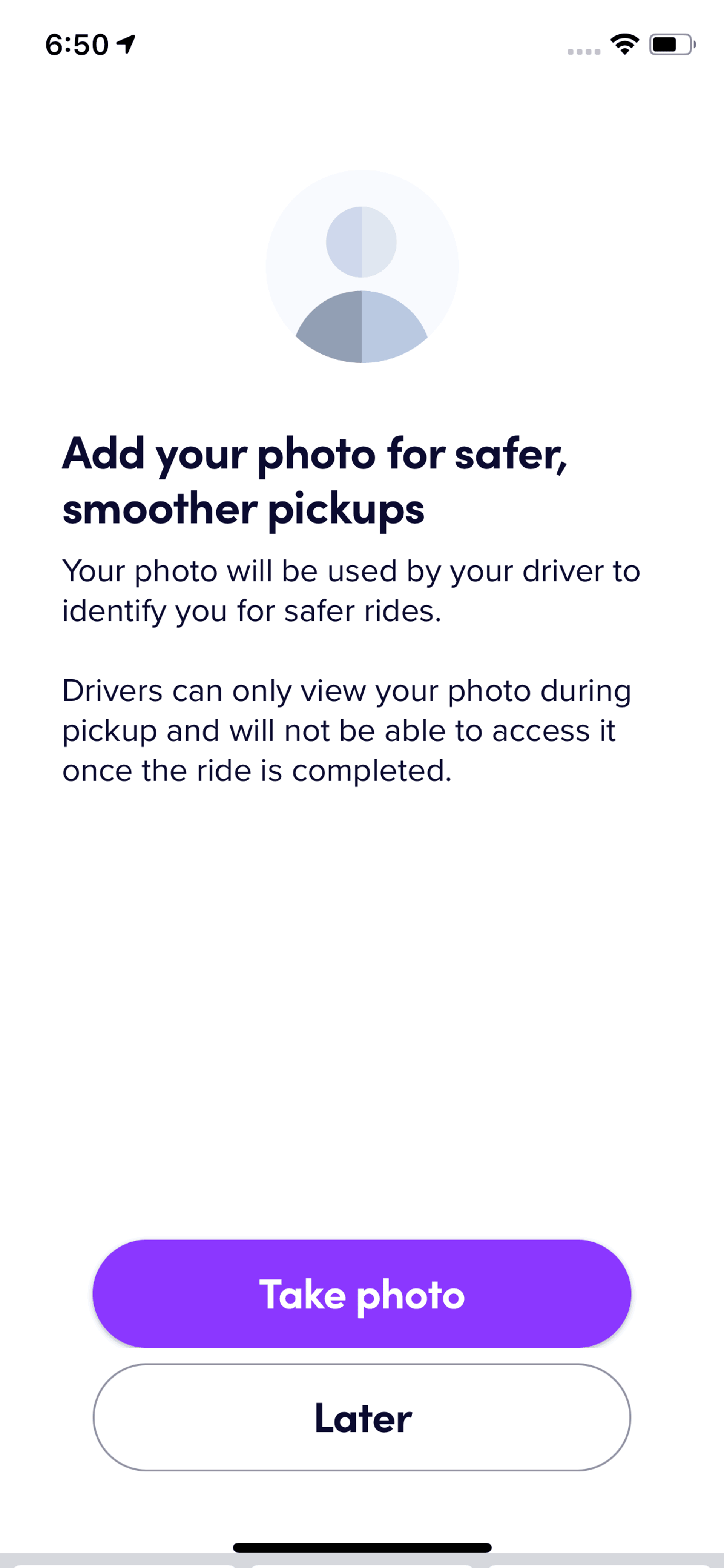 Lyft iOS Travel & Transportation interface screenshot 12