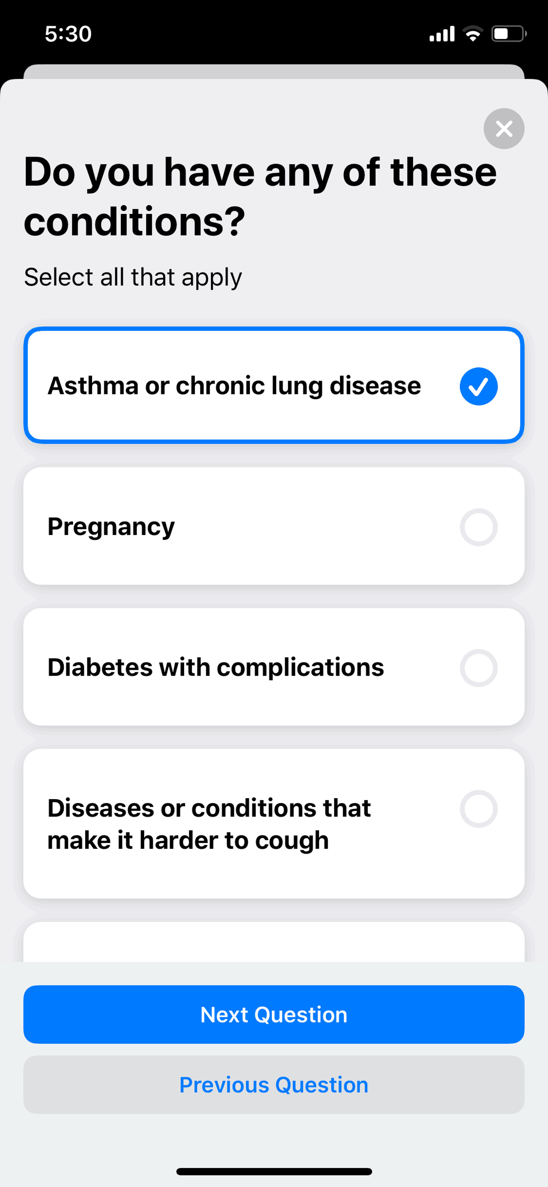 Apple COVID 19 iOS Health & Fitness interface screenshot 11