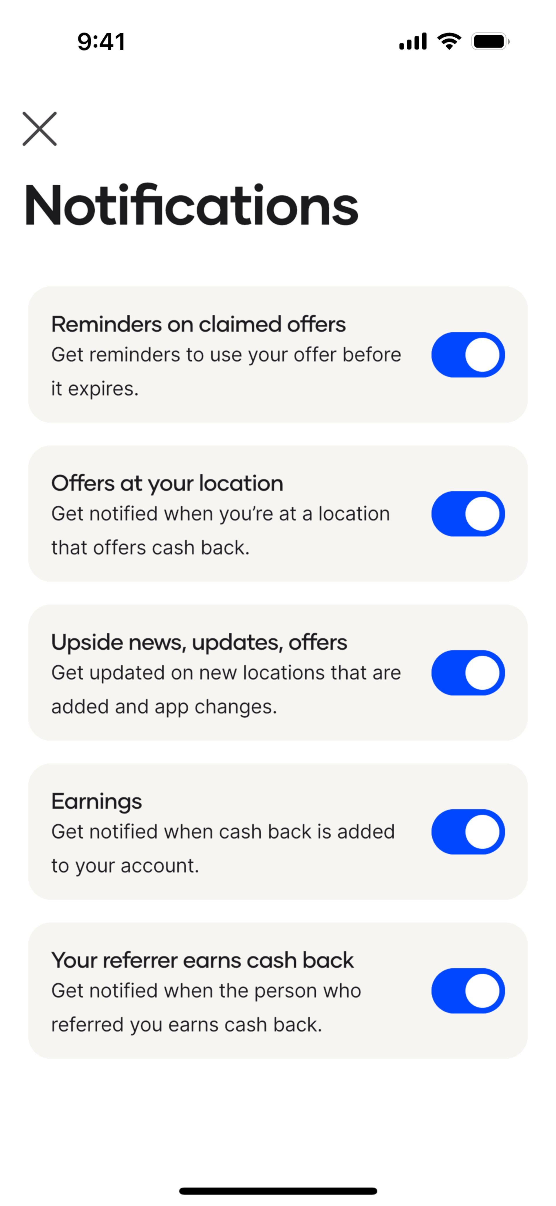 Upside iOS Travel & Transportation interface screenshot 16