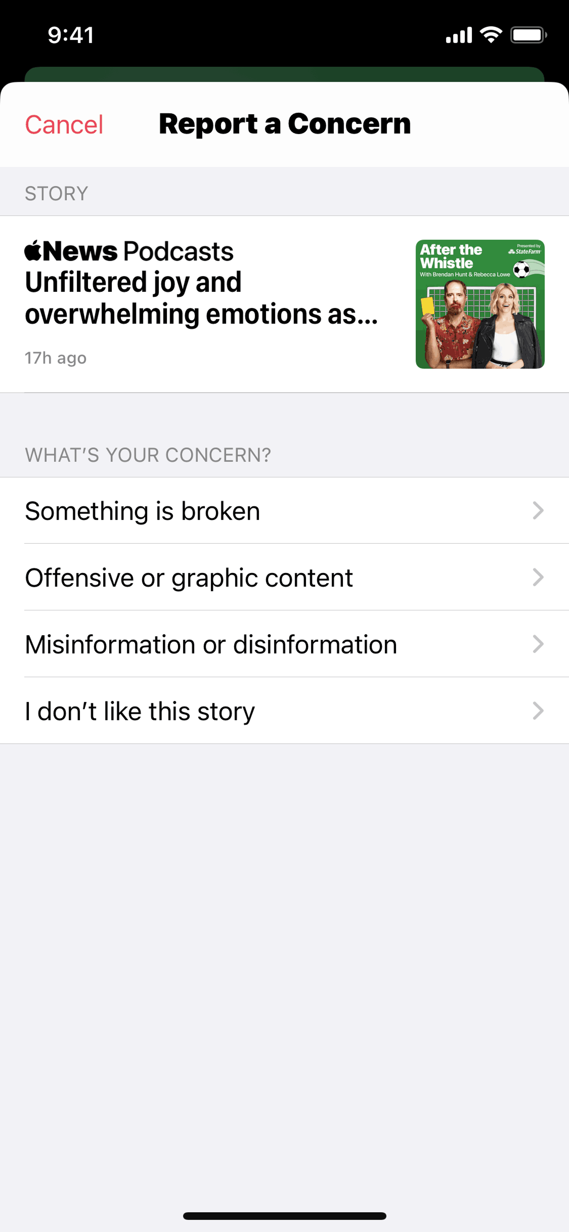 Apple News iOS News interface screenshot 8