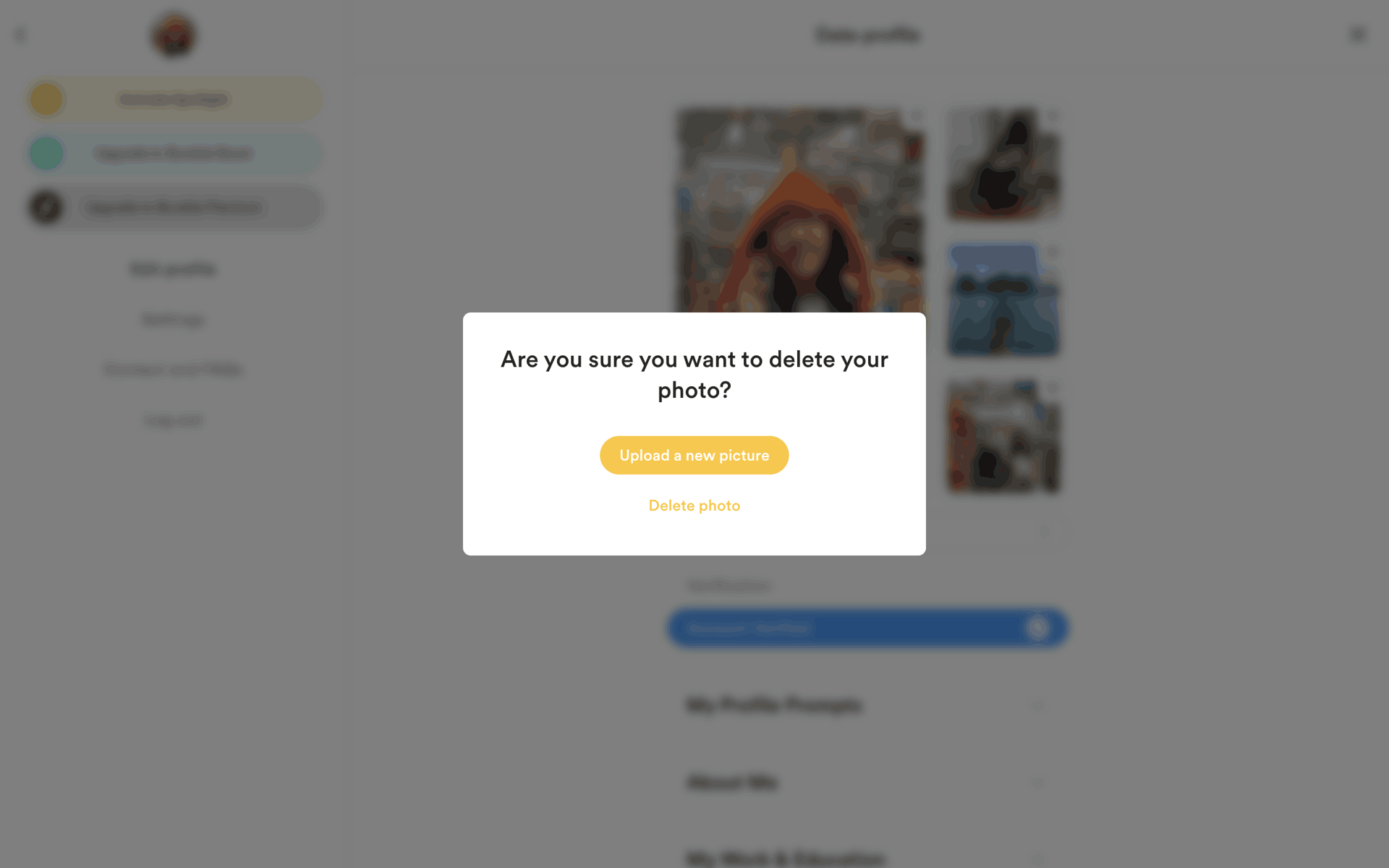 Bumble Web Lifestyle interface screenshot 18