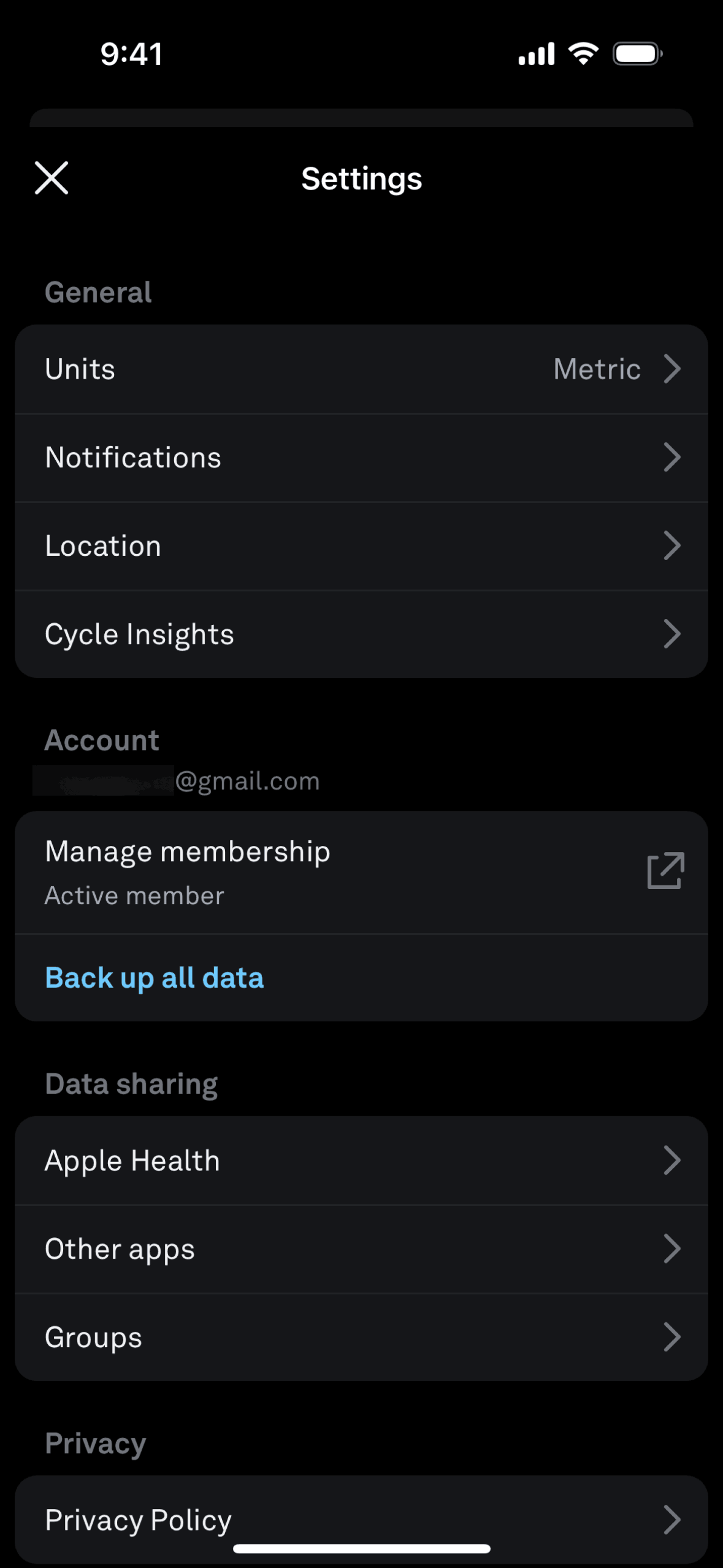 Oura iOS Health & Fitness interface screenshot 13