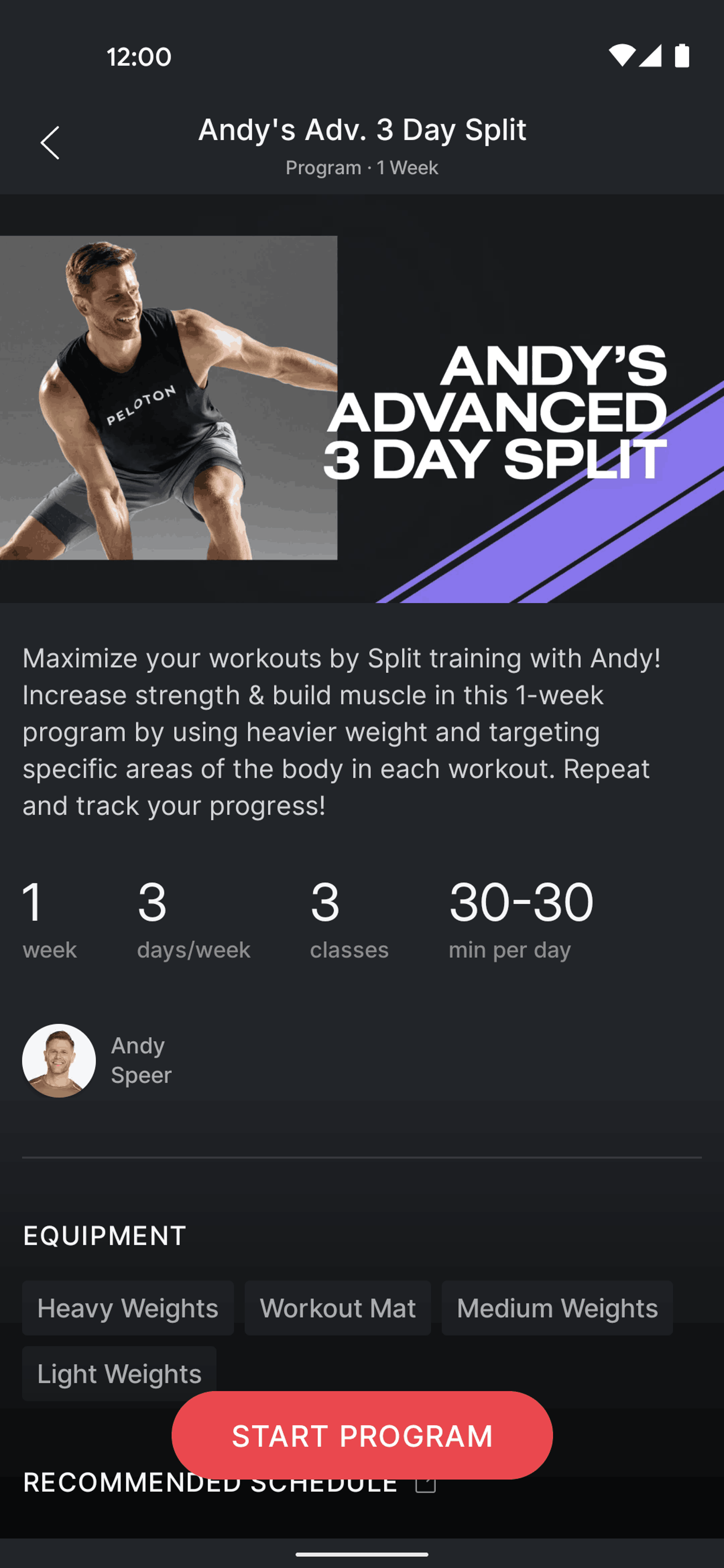 Peloton Android Health & Fitness interface screenshot 8