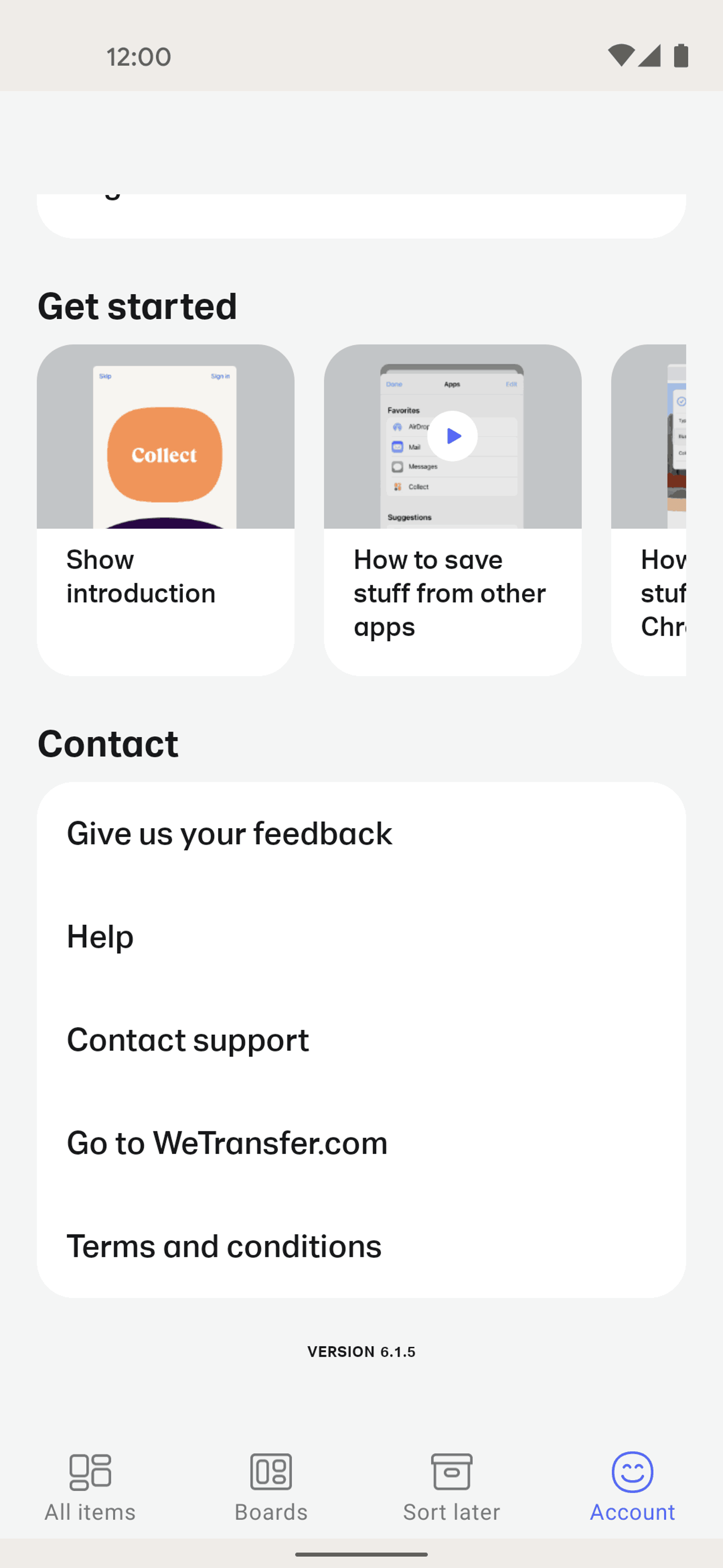 Collect Android Productivity interface screenshot 17