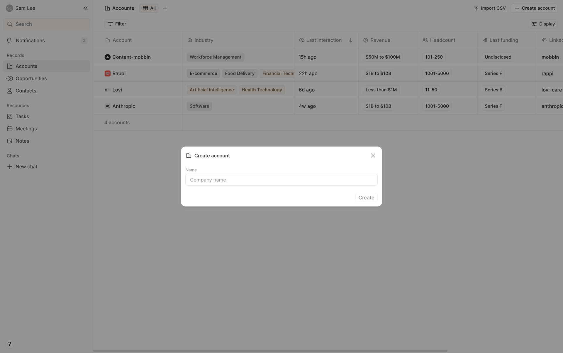 Lightfield Web Business interface screenshot 4