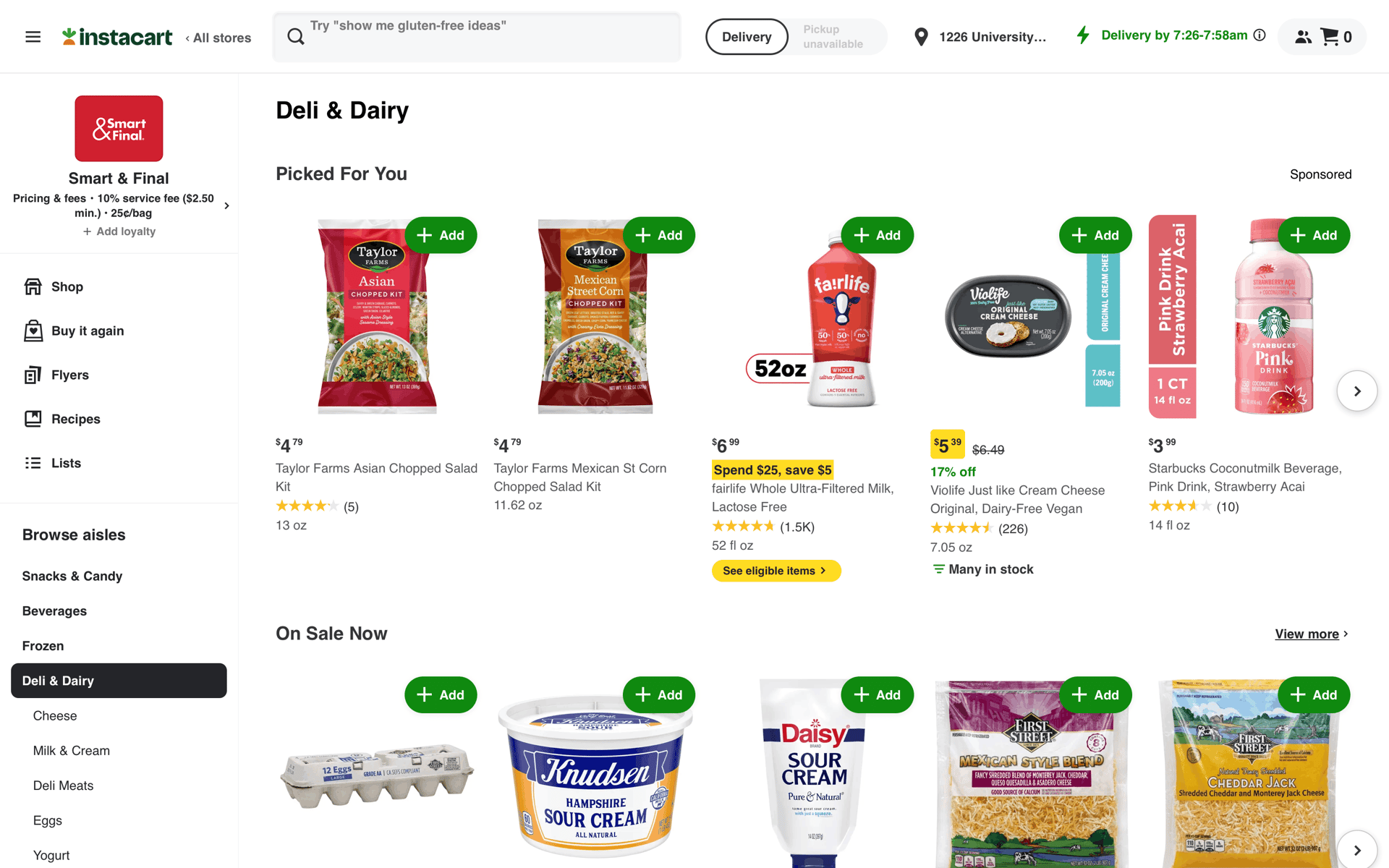 Instacart Web Shopping interface screenshot 10