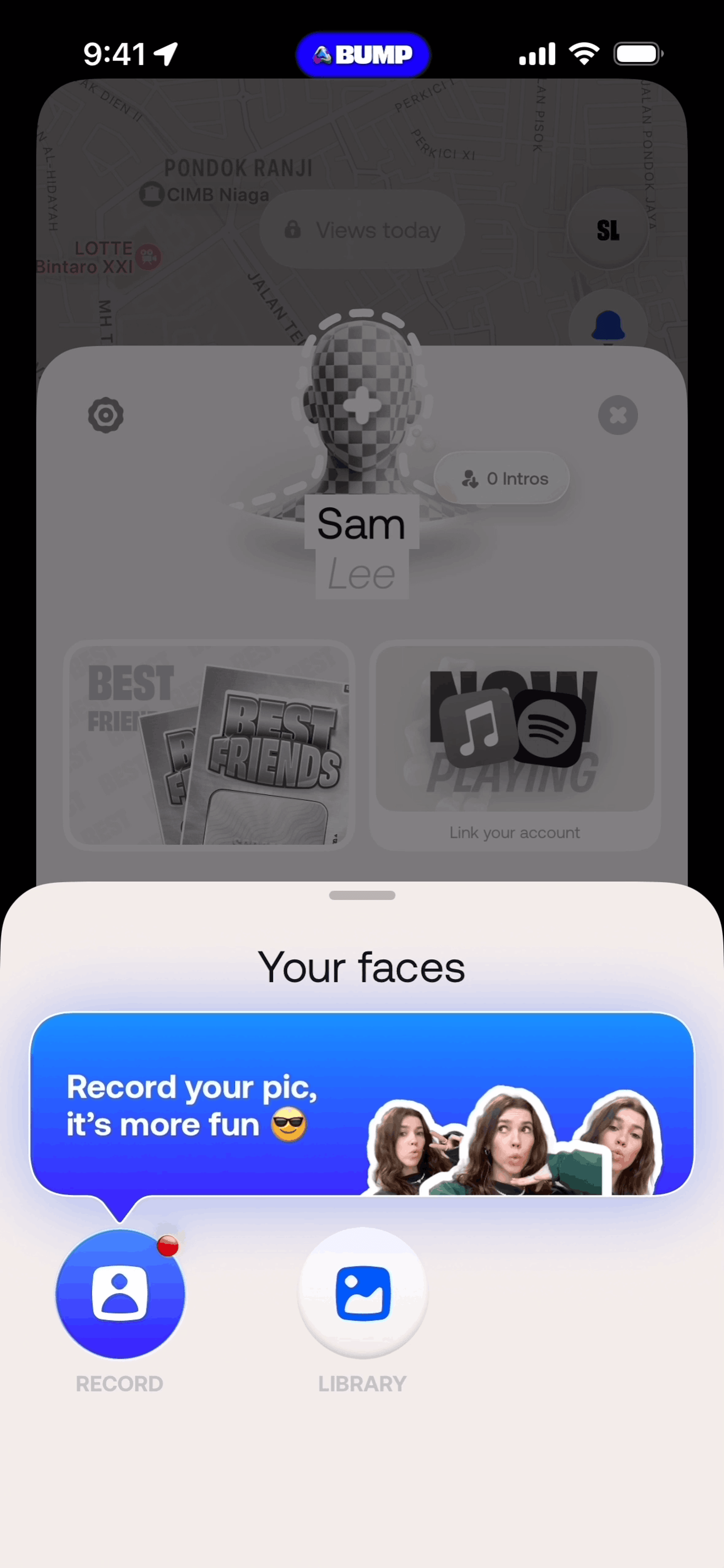 Bump iOS Social Networking interface screenshot 21